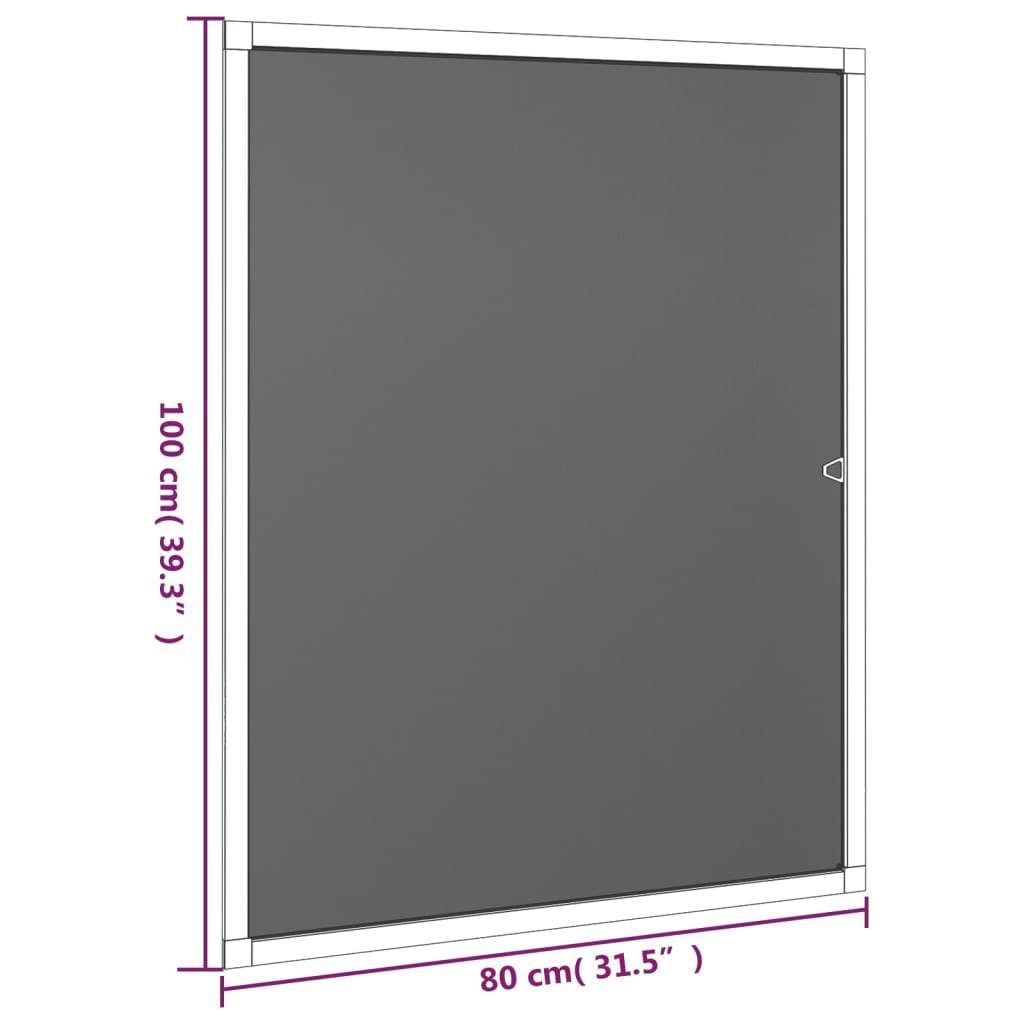 vidaXL Insektenschutz-Vorhang cm 80x100 Anthrazit Insektenschutz für Fenster