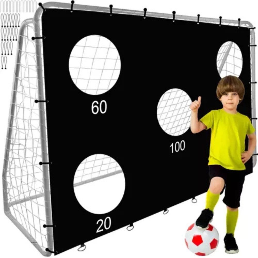 Trizand Fußballtor Kindertor Fußball Zielgenauigkeitsmatte (Spar-Set, 1 St., Zielschießen), Klicksystem ermöglicht einfachen Auf- und Abbau