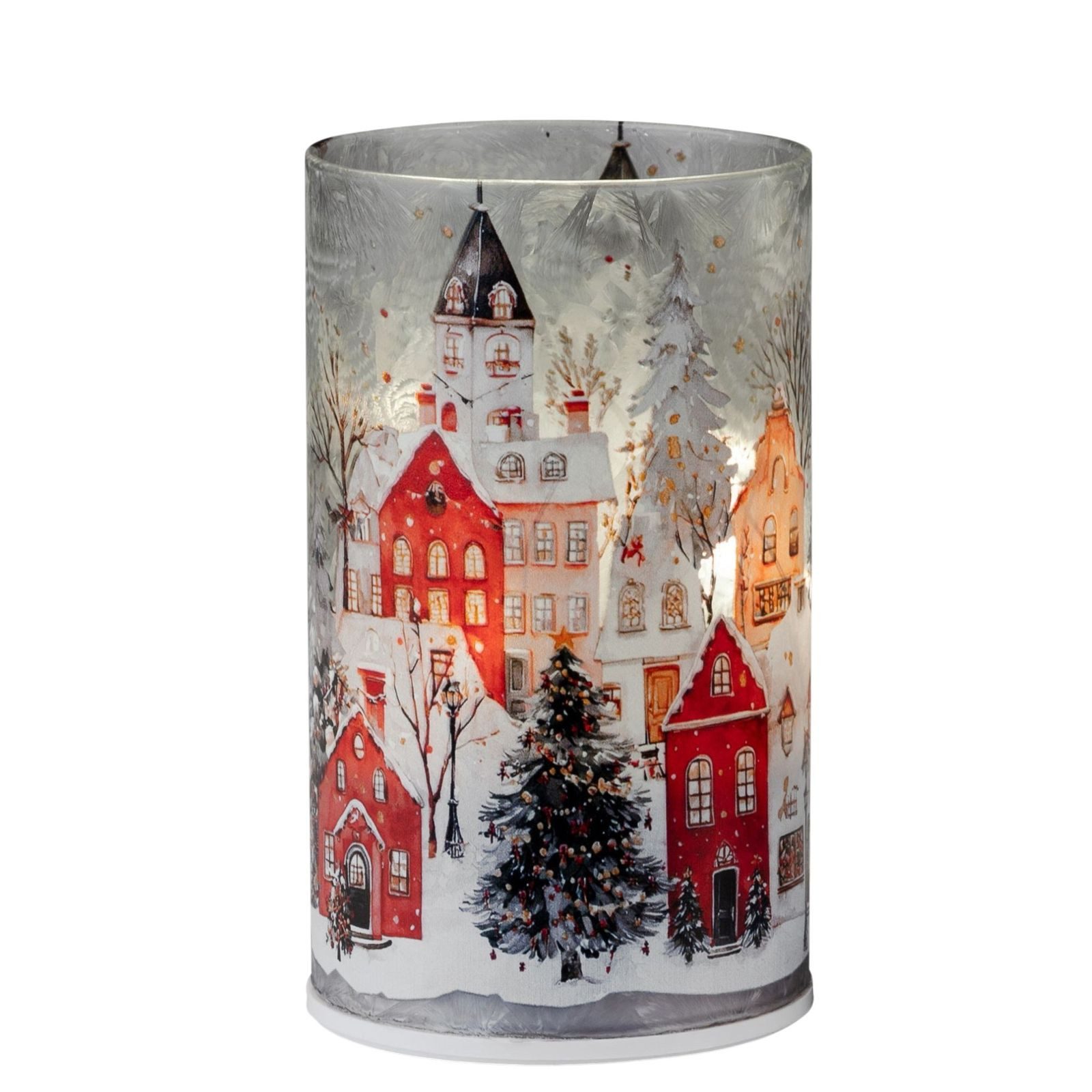 formano LED Dekolicht LED-Dekolicht Drehend 15cm Winterdorf mit Timer 6h/18h Weihnachten, LED fest integriert