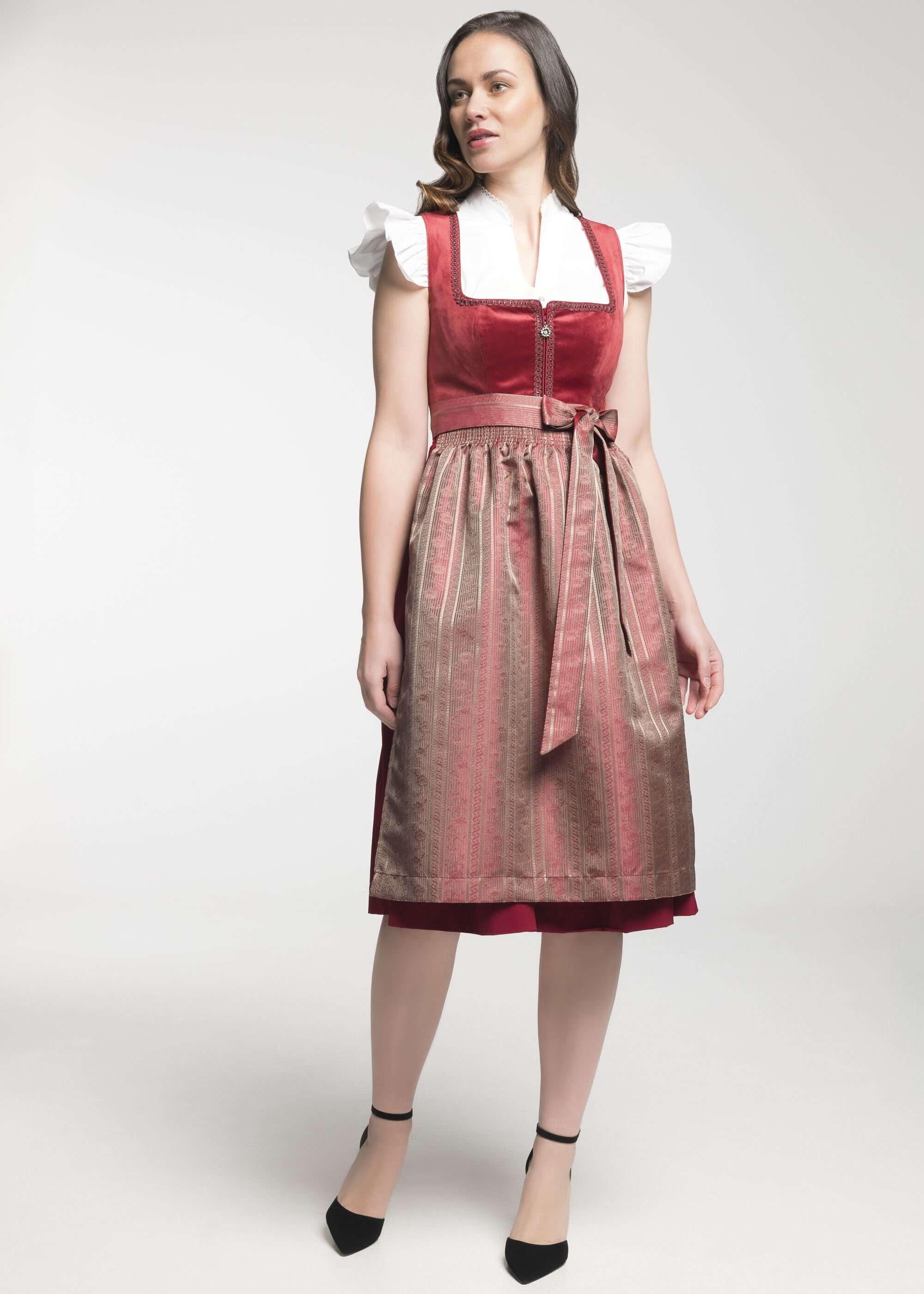 Spieth & Wensky Dirndl Diandra (1-tlg) mit Rüschenborte am Ausschnitt