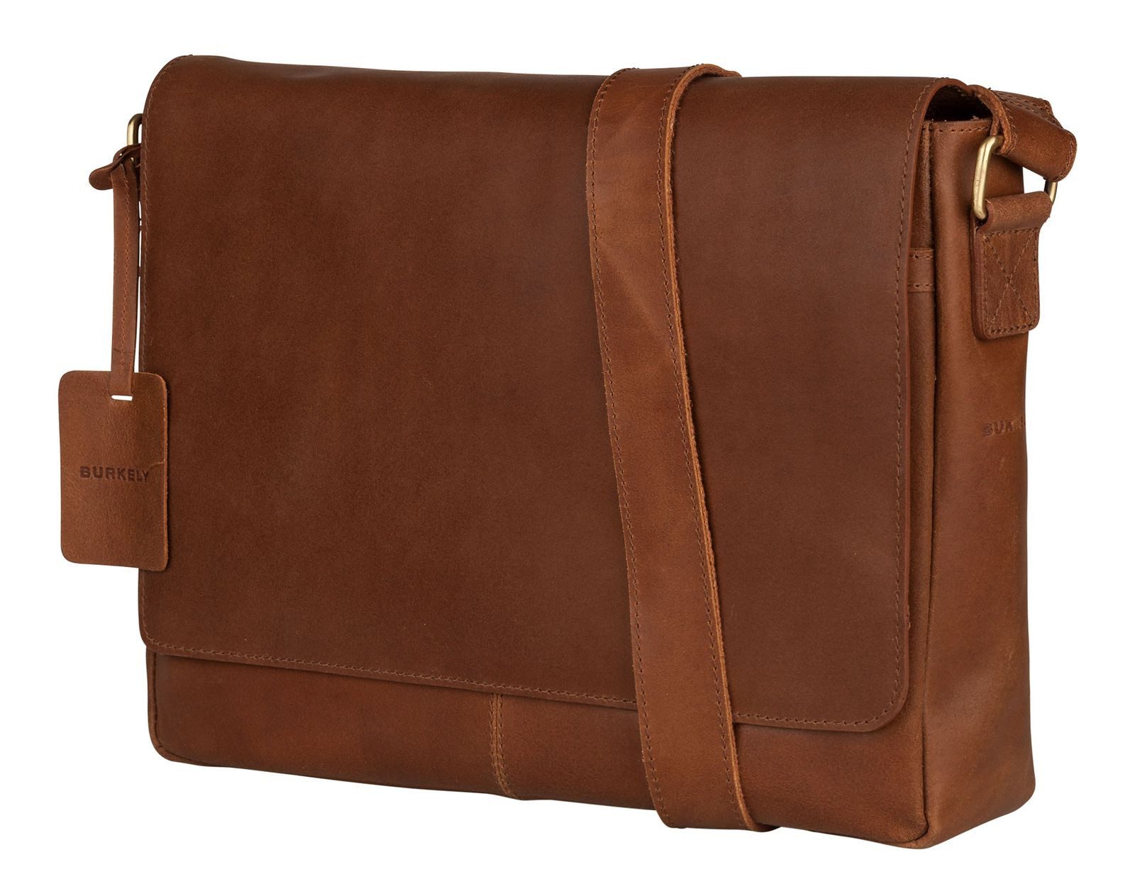 Burkely Schultertasche Messenger Bag, aus echtem Leder