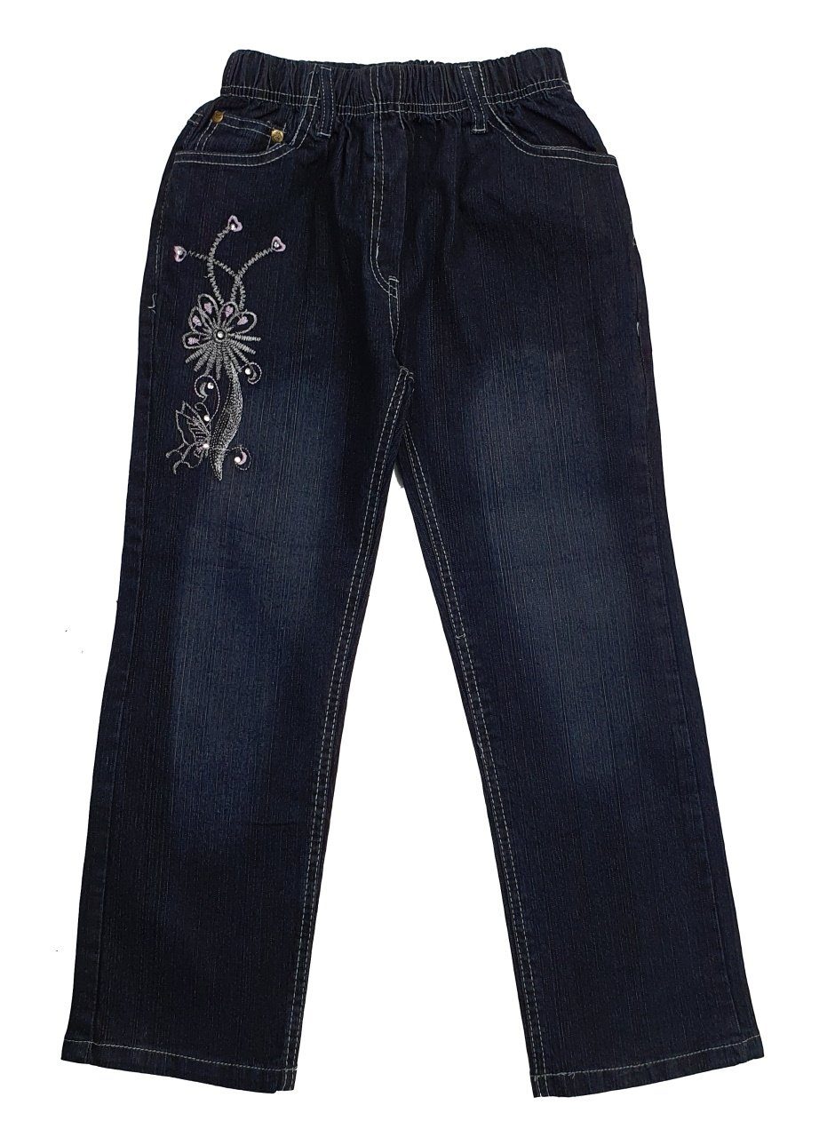Jeans Fashion mit M15 Mädchen Girls Gummizug Jeans Bequeme rundum Hose