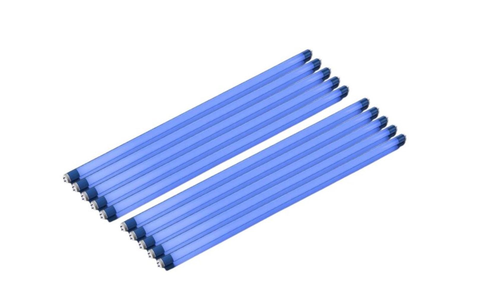 XENON LED Dekolicht 8804 LED Röhre 10 Stück 230Volt 24Watt 2500Lumen 1,50m Blau, Xenon / Blau