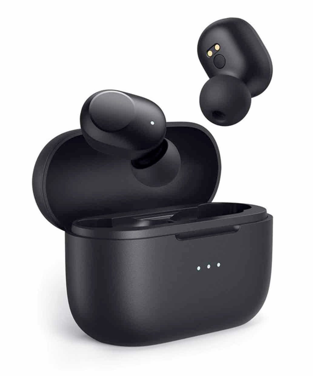 AUKEY Earbuds: Wireless In-Ear-Kopfhörer mit USB-C & Bluetooth, 30h Akku Bluetooth-Kopfhörer (Bleutooth, Bixby, Google Assistant, Siri, Alexa, Cortana, Bluetooth, Kabellos, IPX5 Wasserbeständigkeit, Wierless Charging, USB-C)