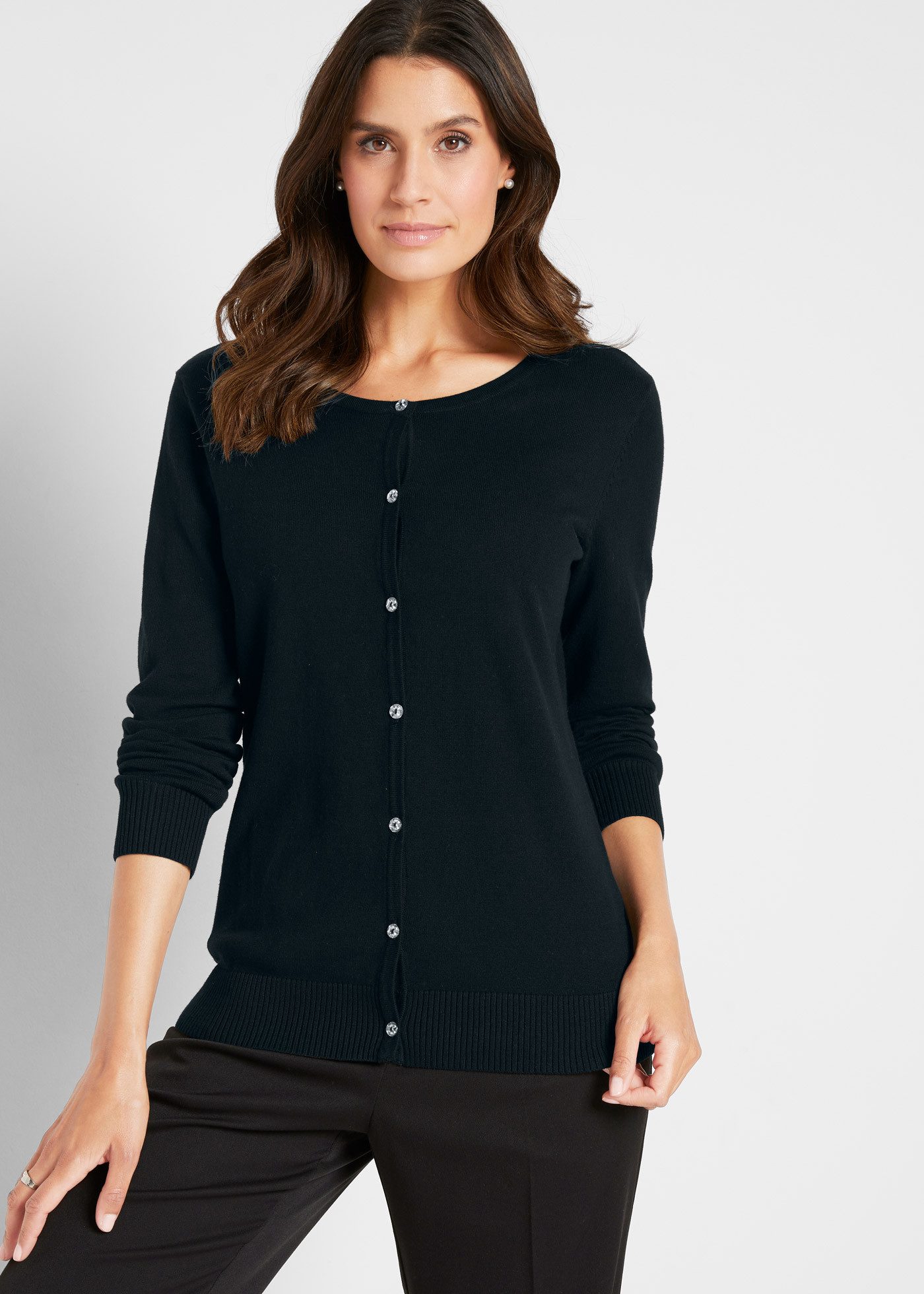 bonprix Strickjacke Enge Feinstrickjacke