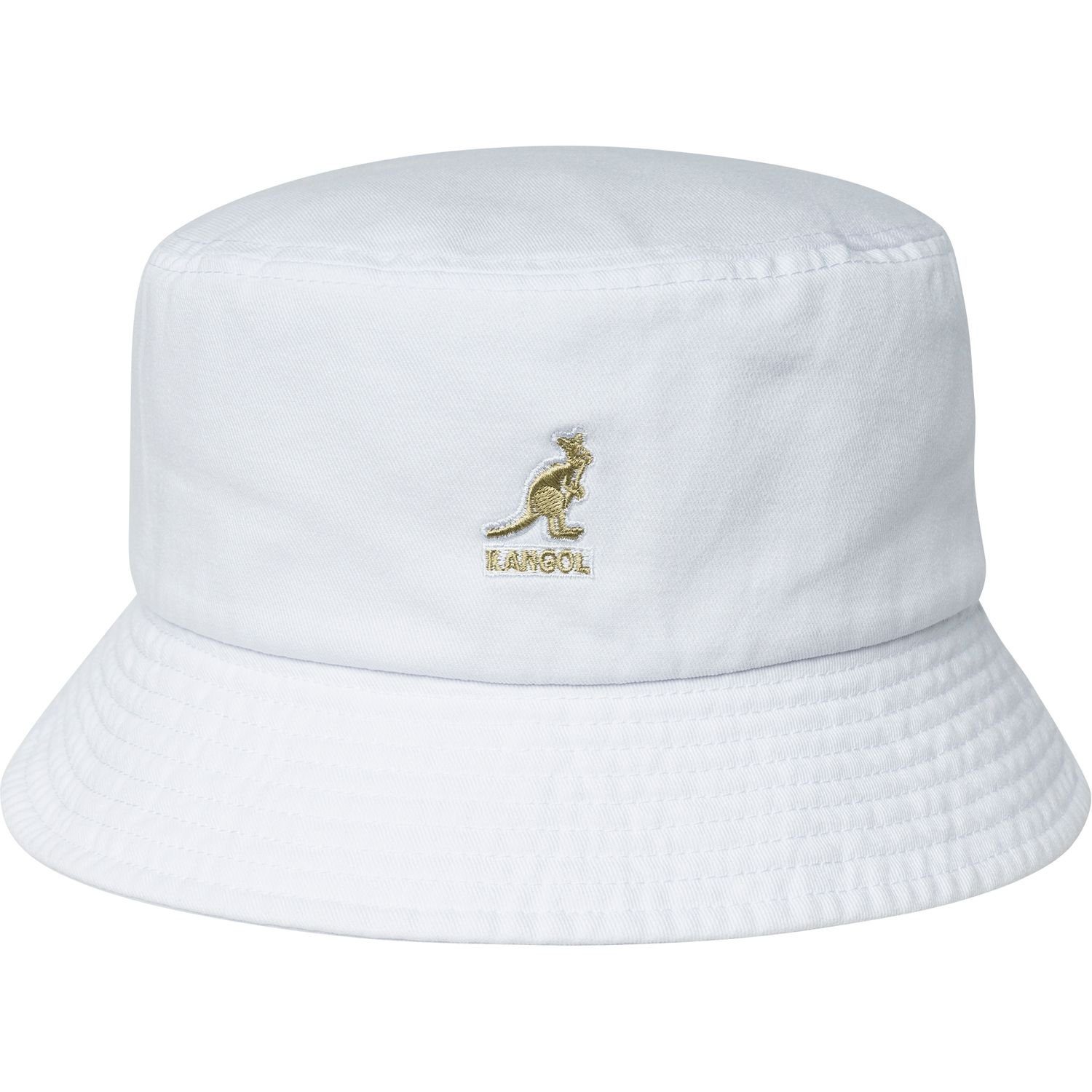 Baumwolle Fischerhut Washed Bucket Kangol WHITE/WH103 aus Fischerhut reiner Rollbar