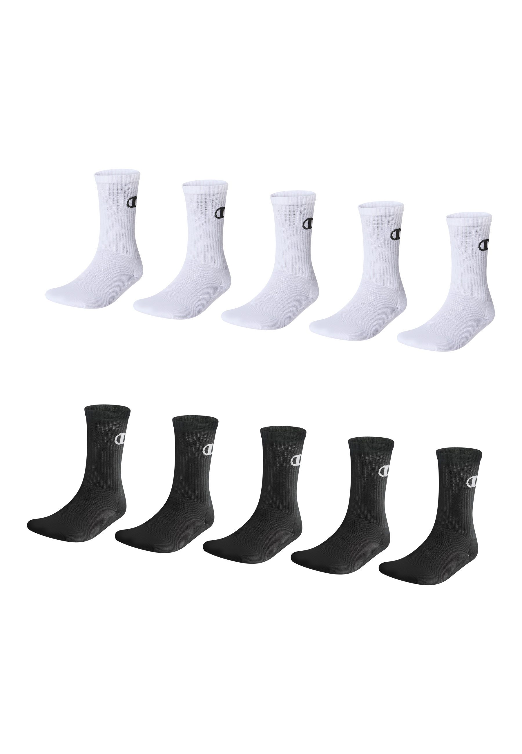 Champion Socken 10Pack Crew Sock (10-Paar) 10er-Pack, für sportive Aktivitäten, sportlicher Stil