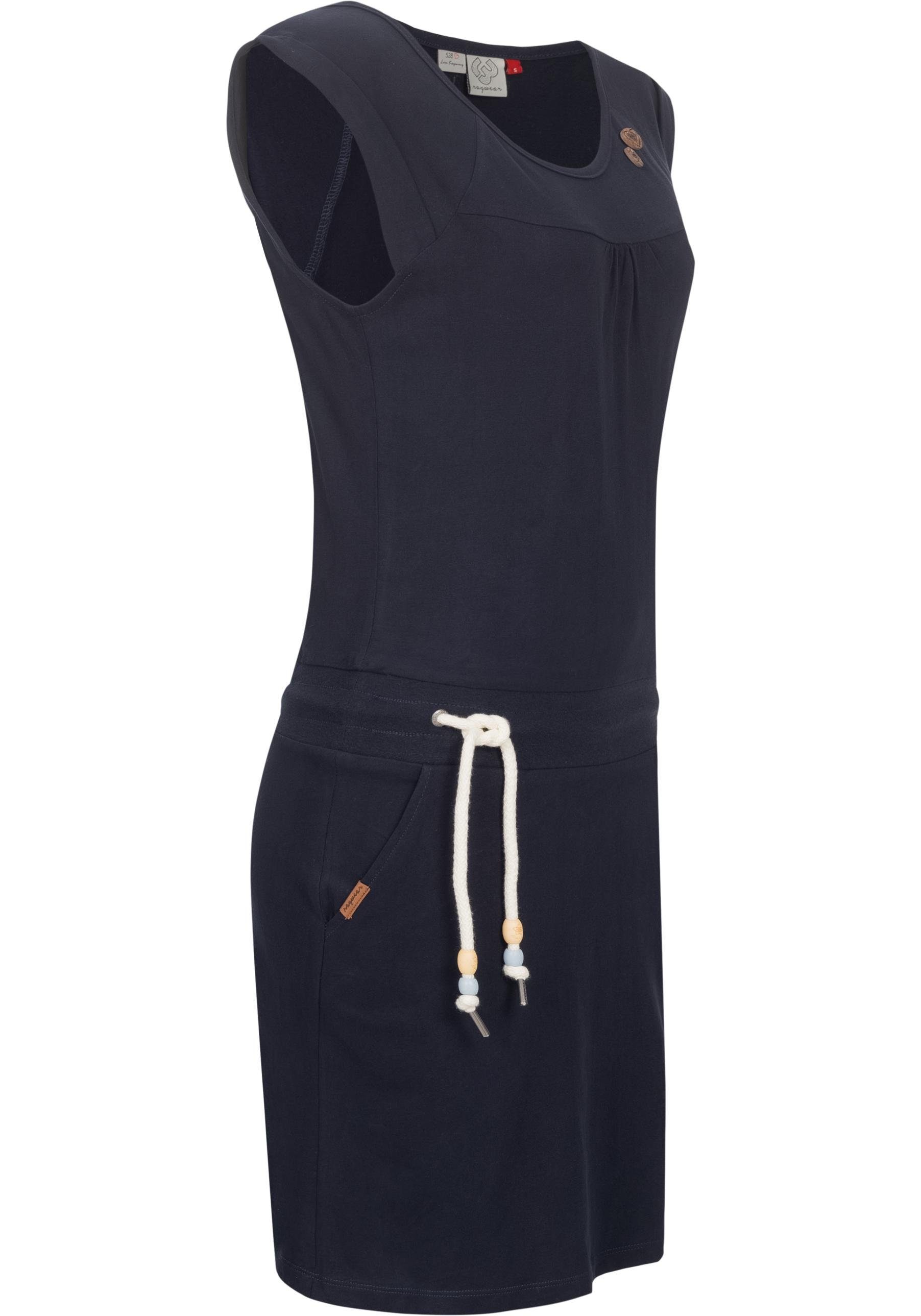 darkblue Kleid Baumwoll Penelope Ragwear leichtes Print Sommerkleid mit