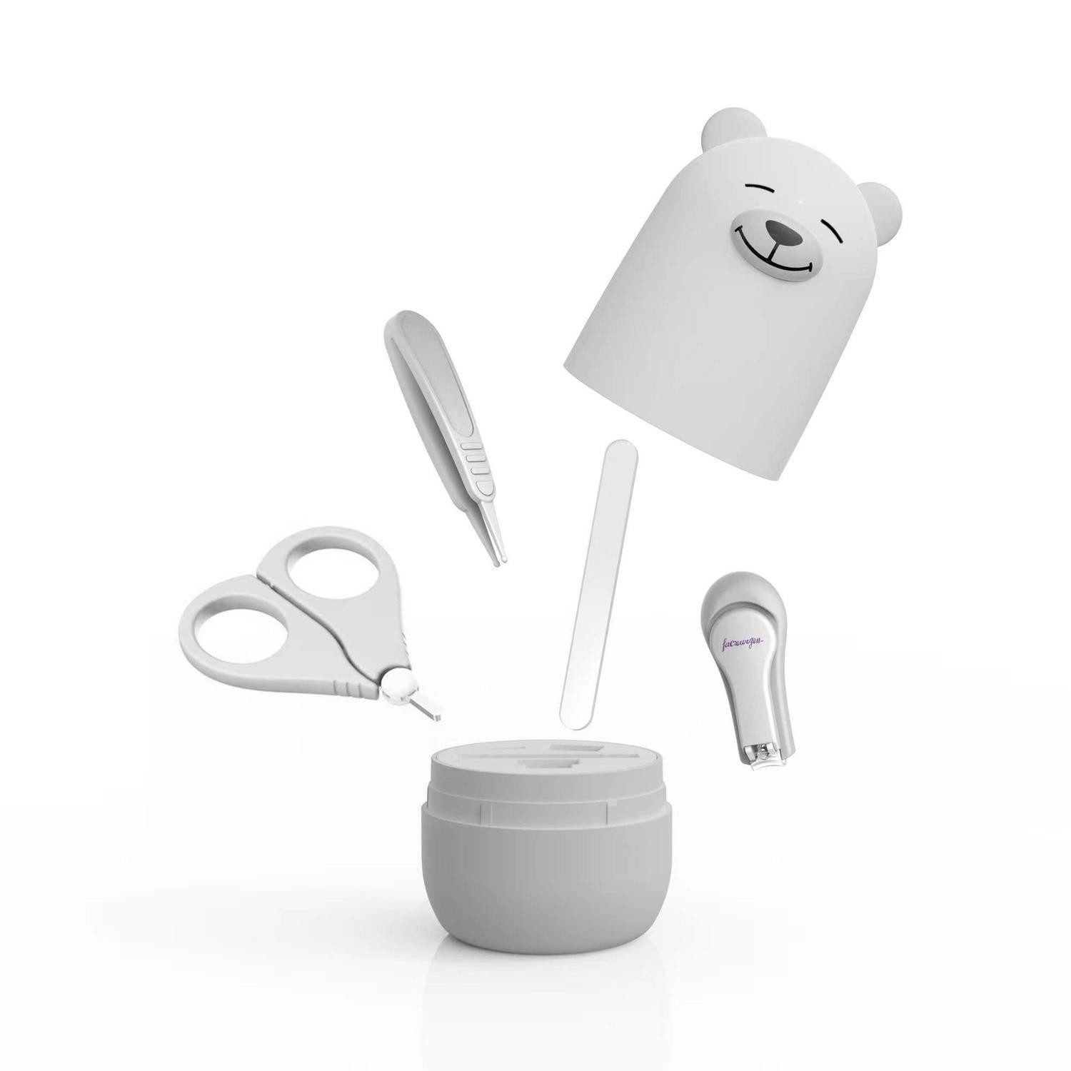 LuxusKollektion Nagelknipser-Set Baby Pflege-Set 4in1 White