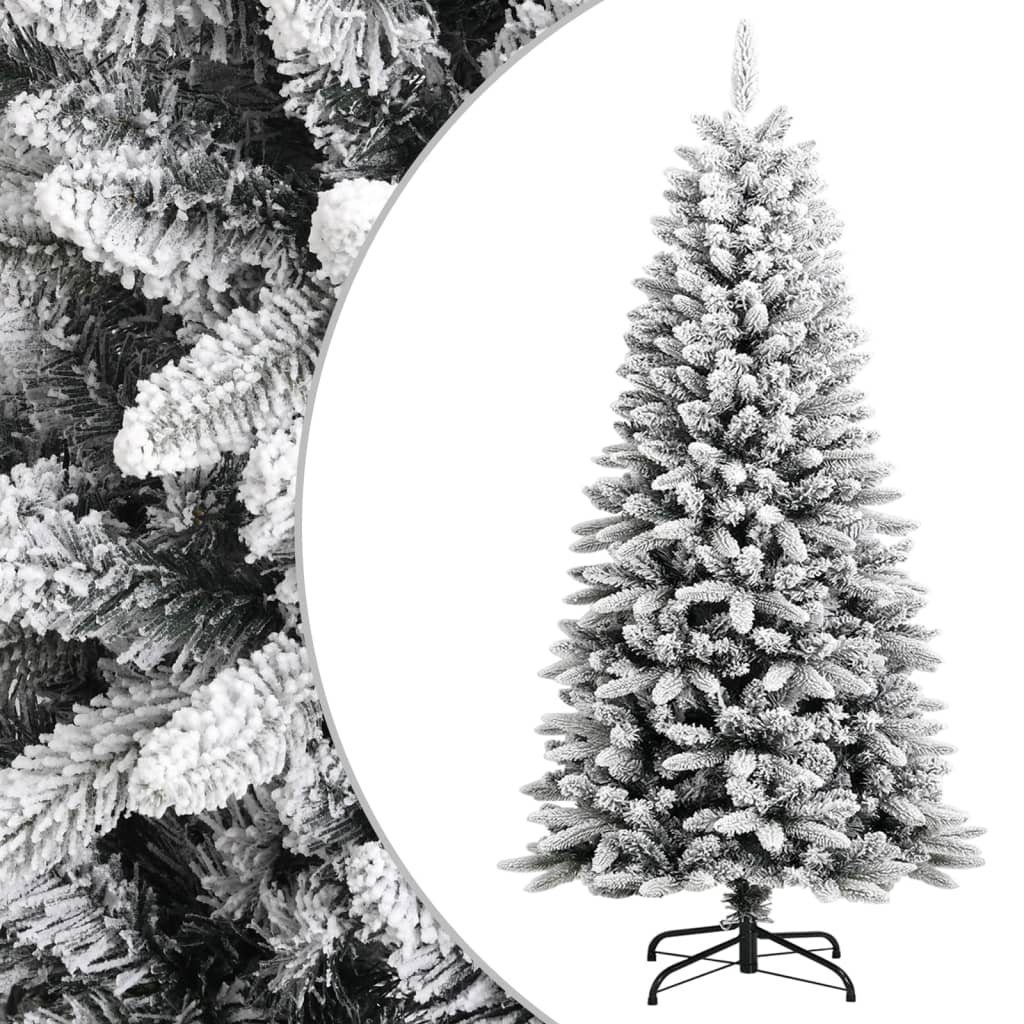 Kunstpflanze Künstlicher Weihnachtsbaum Beschneit 120 cm PVC&PE, furnicato, günstig online kaufen
