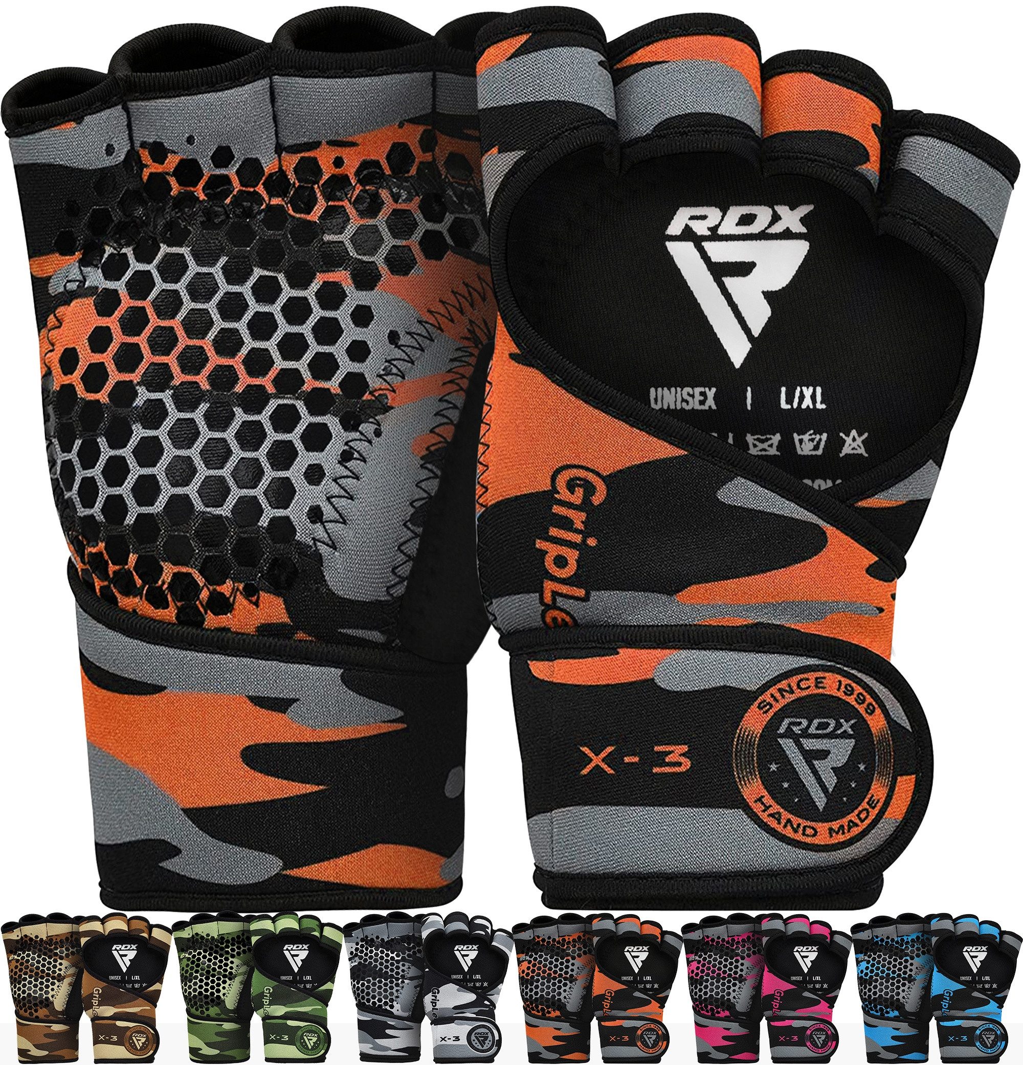 RDX Sports Trainingshandschuhe RDX X3 Gewichtheber Griffe