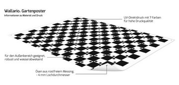 Wallario Sichtschutzzaunmatten Optische Täuschung - Illusion - schwarz weiß II