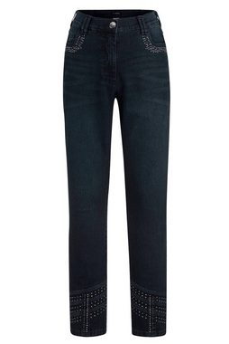 MIAMODA 5-Pocket-Jeans Jeans Slim Fit Ziernieten 5-Pocket