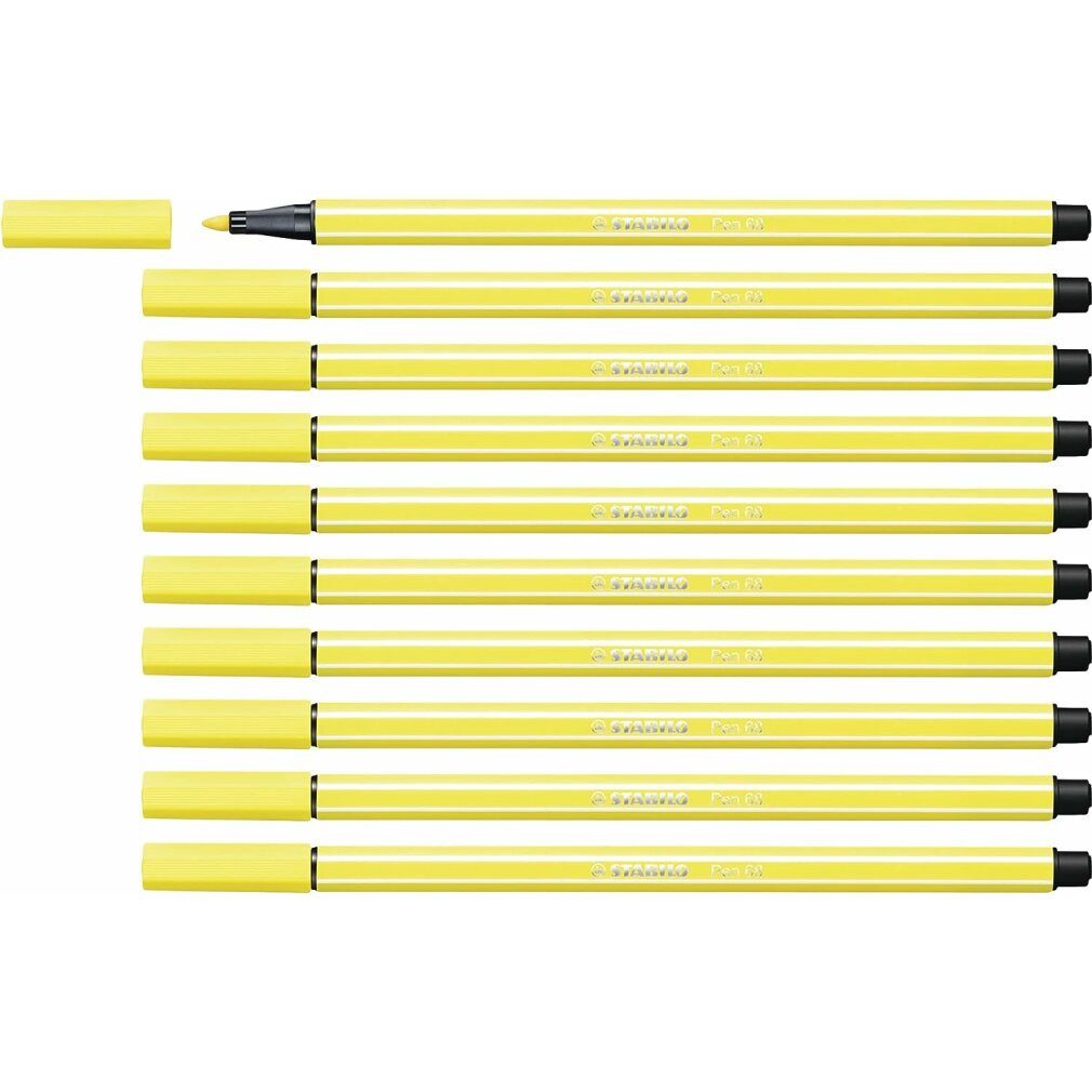 Marker Filzstifte Pen 68 Gelb 10 Stück