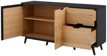 Home affaire Sideboard Flow, mit vielen Stauraummöglichkeiten und einer Holzoptik, Höhe 82 cm