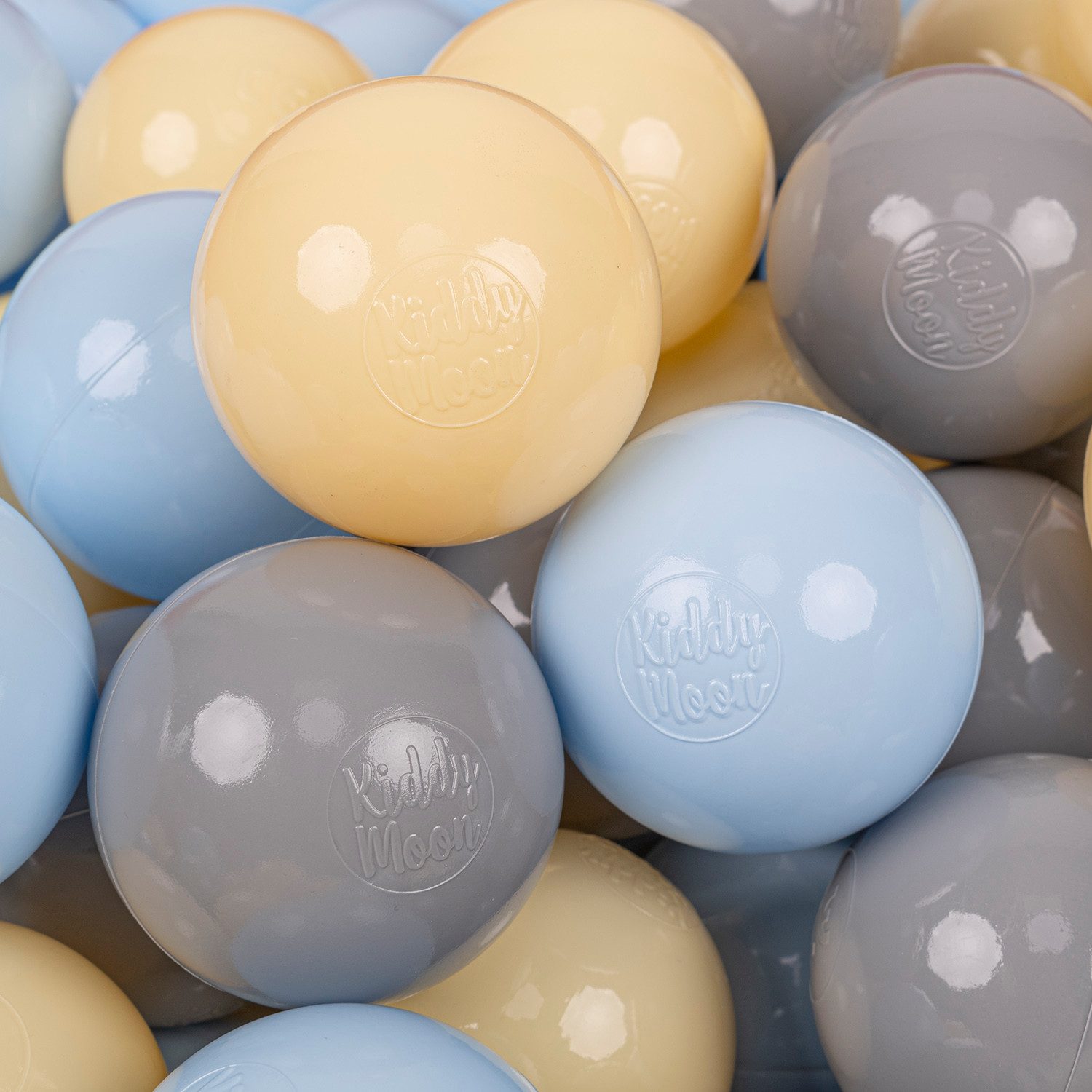 KiddyMoon Bällebad-Bälle ZK7 (Baby Plastikbälle Spielbälle, 50-St), Made in Europe
