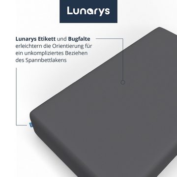 Spannbettlaken SleepRoyal, Lunarys, Jersey-Elasthan, Gummizug: rundum, (1 Stück), 90x200 cm, 250 g/m², 95% Baumwolle, für Kinder geeignet