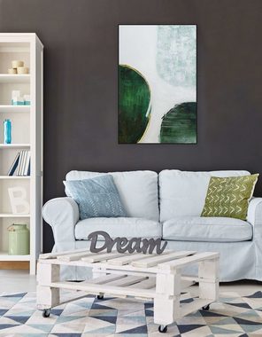 KUNSTLOFT Gemälde Green Continents 60x90 cm, Leinwandbild 100% HANDGEMALT Wandbild Wohnzimmer