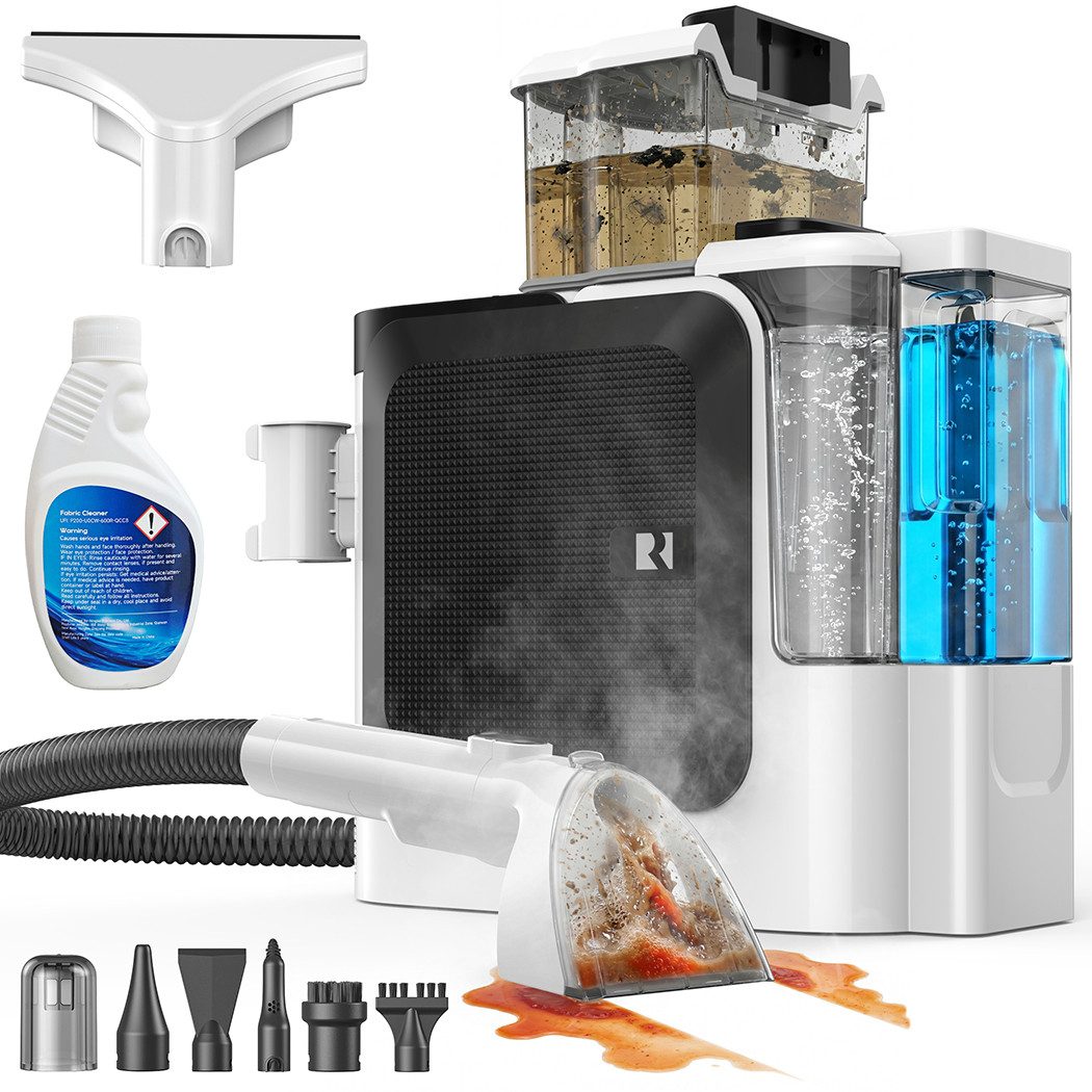 redroad Teppichreinigungsgerät 32000Pa/1800W Polsterreiniger Teppichreiniger Waschsauger Nasssauger, 1800 W, 1200ML Schmutzwasser +750ML Frischwasser+600ML Frischwassertank,1800W,32000PA starke Saugleistung,Tragbarerer Fleckenreiniger mit Trenntank-System