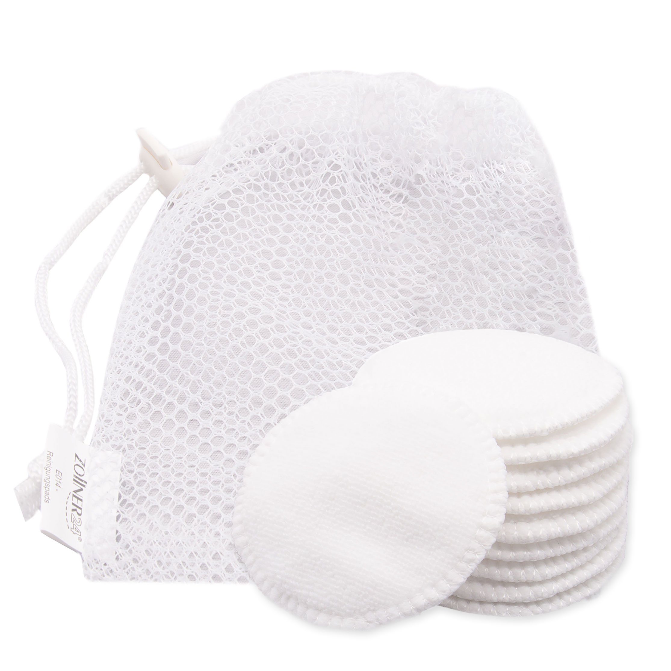 ZOLLNER24 Abschminkschwamm, Spar-Set, 10 tlg., inkl. Wäschenetz