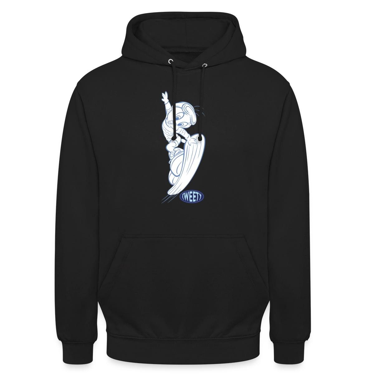 Hoodie Looney Tunes Tweety Mit Snowboard Unisex Hoodie