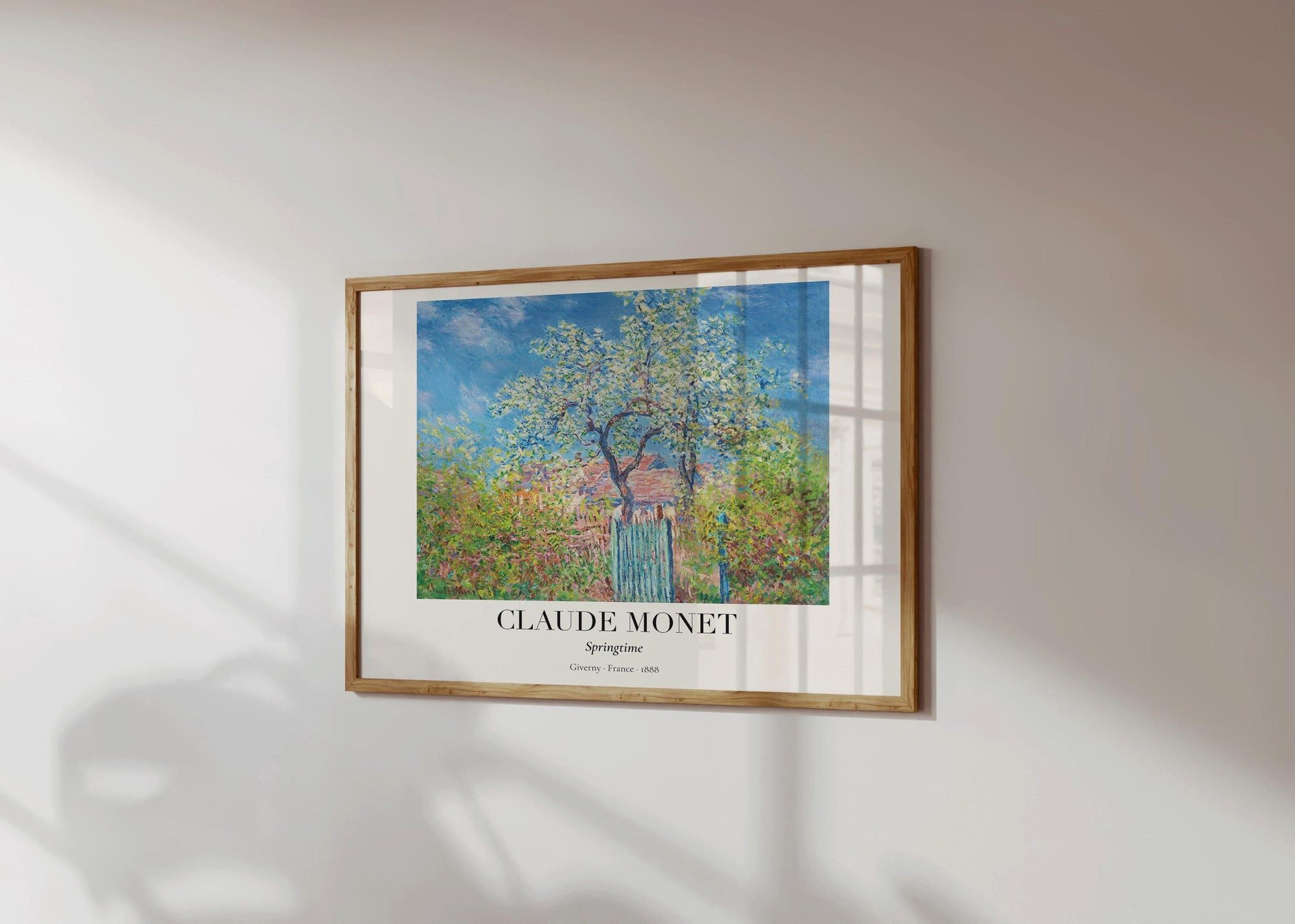 JUSTGOODMOOD Poster Premium ® Claude Monet Poster Frühling in Giverny Vintage, (1 St), verschiedene Größen wählbar