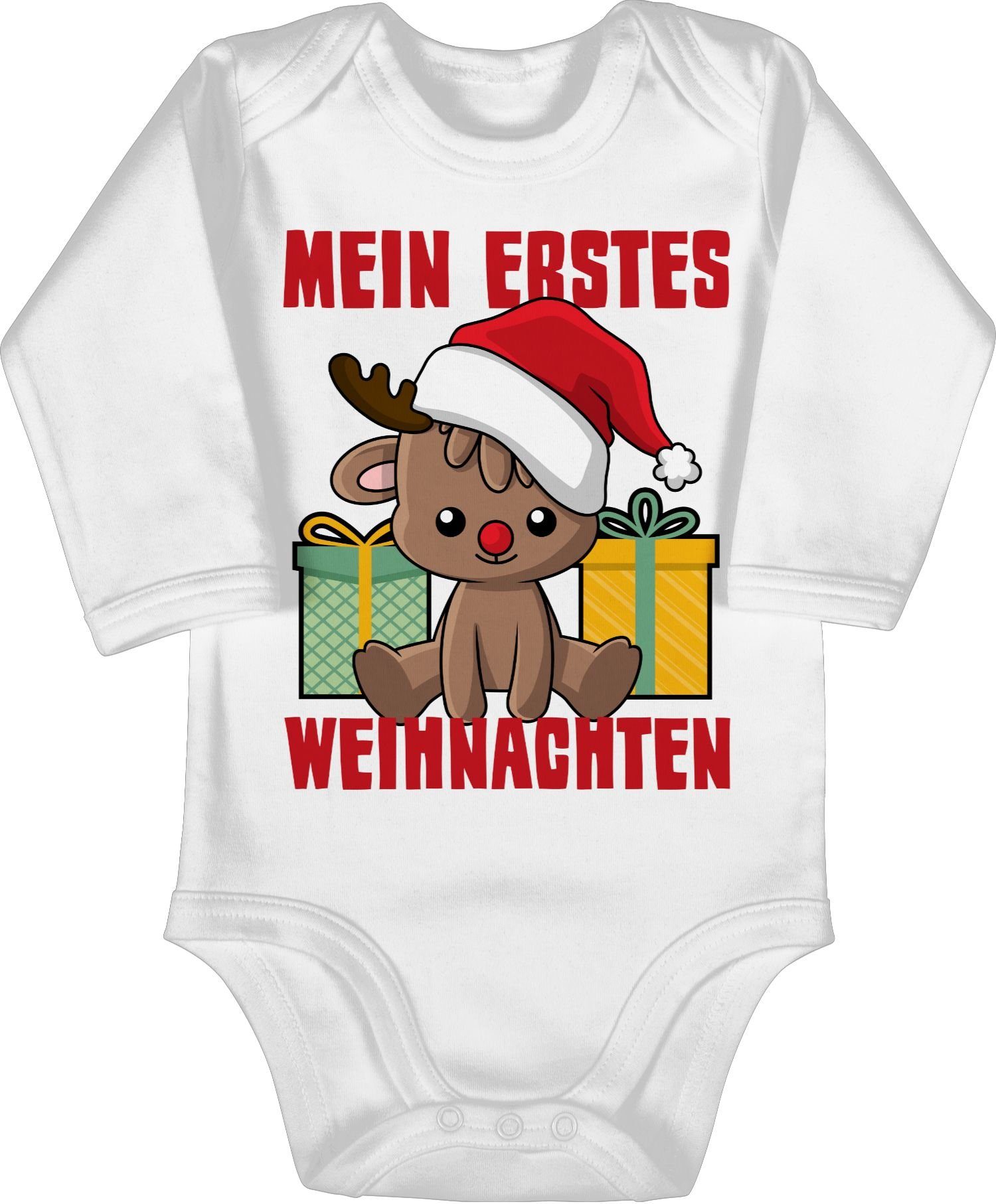 Shirtracer Shirtbody Mein erstes Weihnachten mit Rentier Weihnachten Kleidung Baby