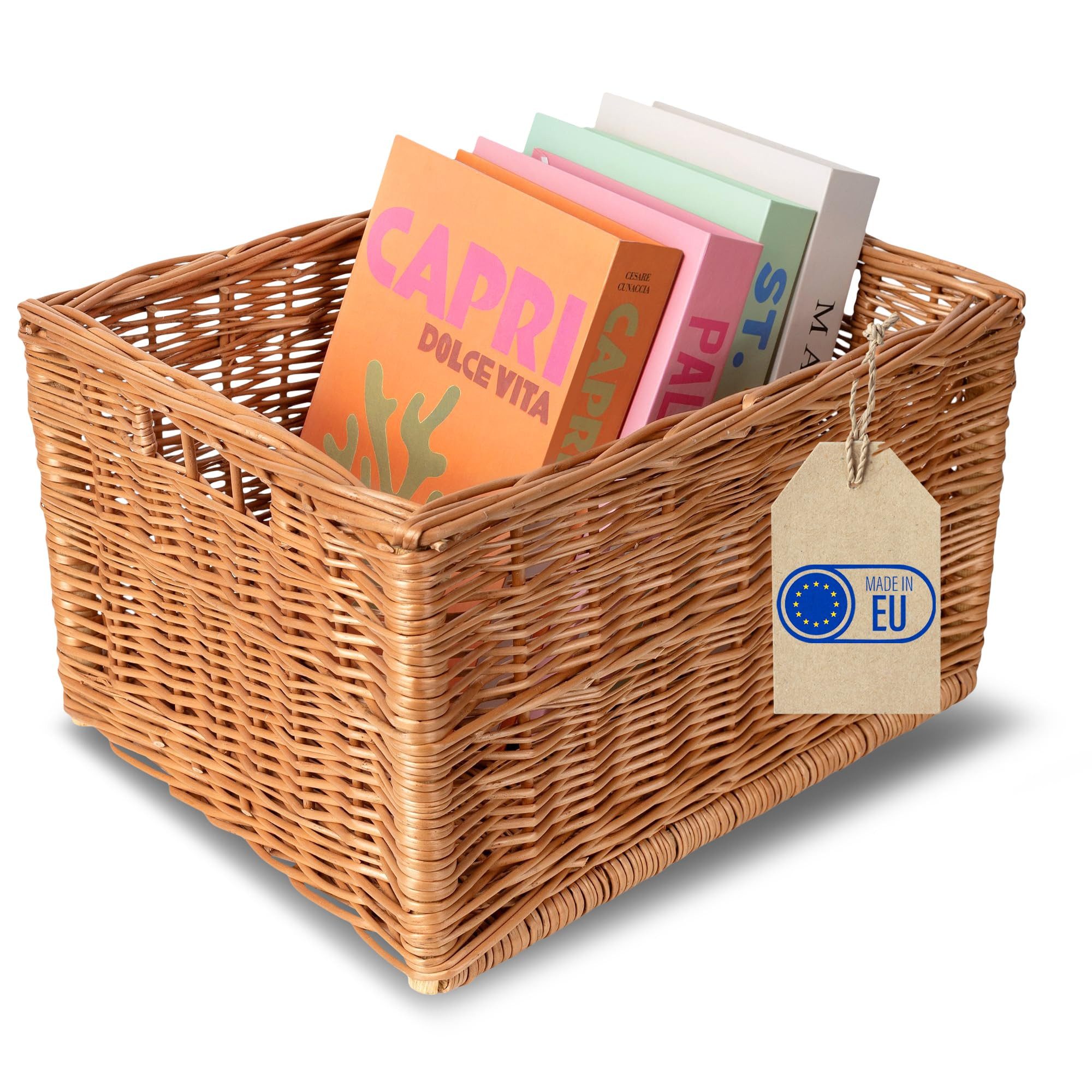 Creative Home Dekokorb Weidenkorb Aufbewahrungskorb, Handgeflochten, Haltbar (1 St)