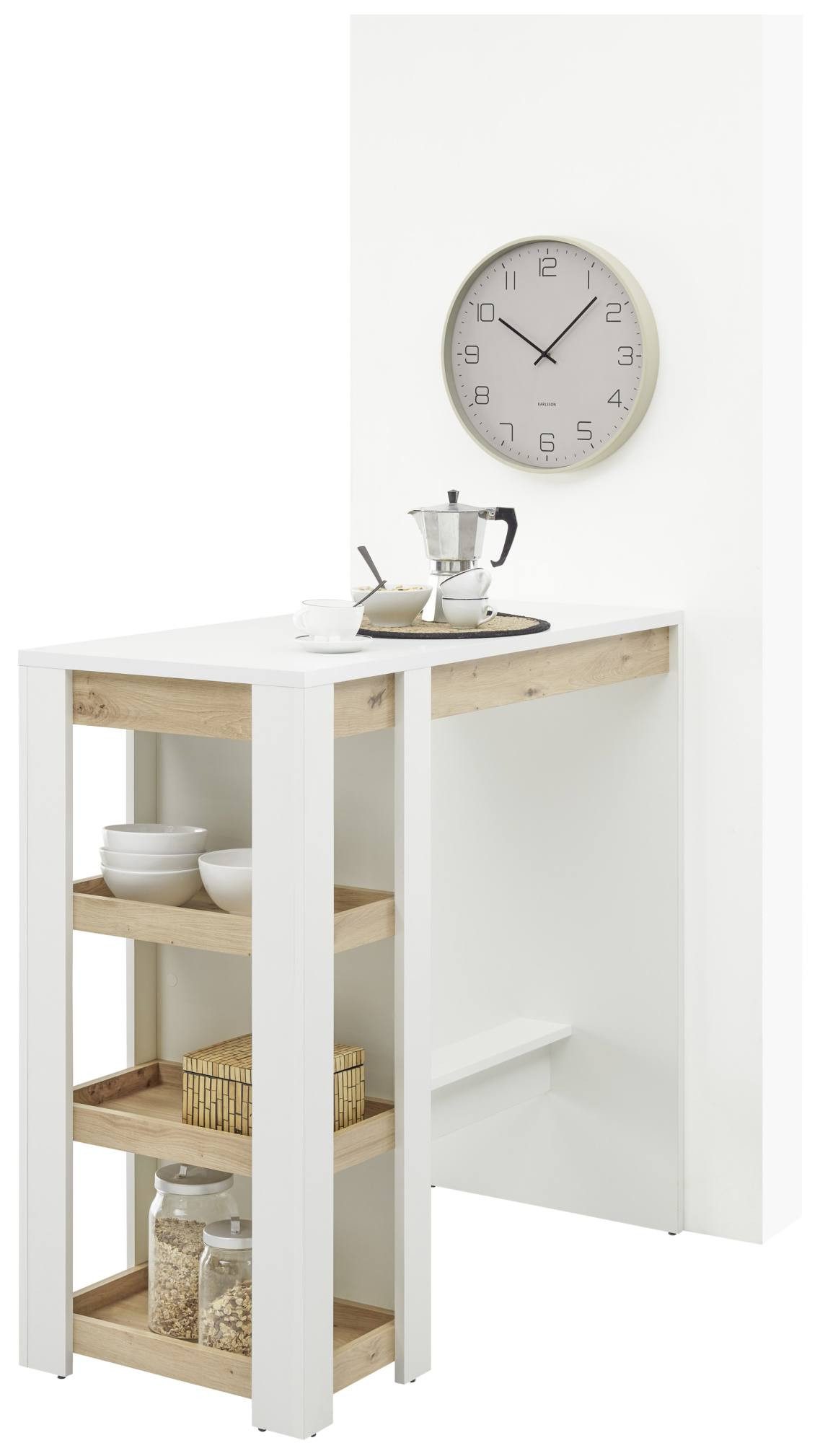 MODESTO Bartisch In Artisan Eiche Optik - Hochtisch 115x103x50cm Für Küche & Wohnzimmer