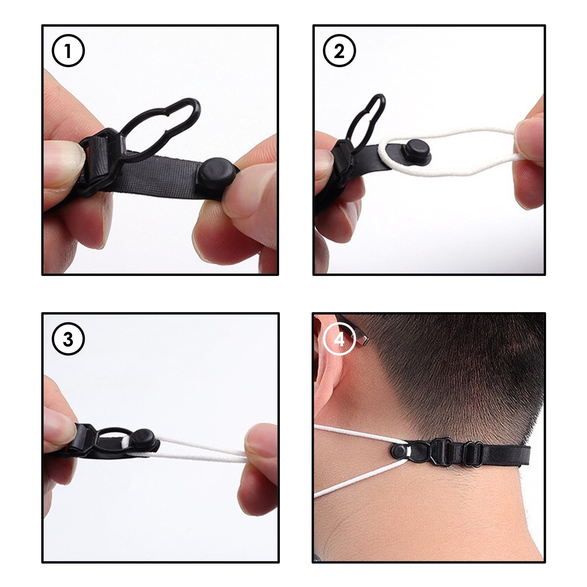 Masken EarSaver Bandverlängerung Stück 4 Haarband für Maskenbänder Ohrenschoner