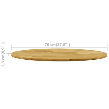 vidaXL Tischplatte Tischplatte Eichenholz Massiv Rund 23 mm 700 mm (1 St)