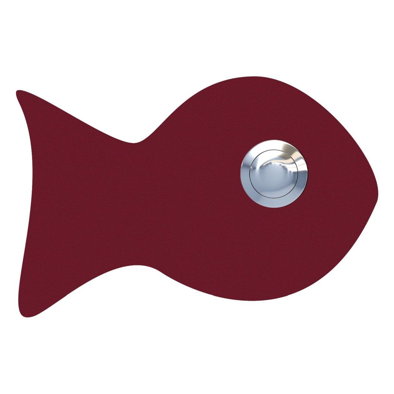 Bravios Briefkasten Klingeltaster Fisch Rot