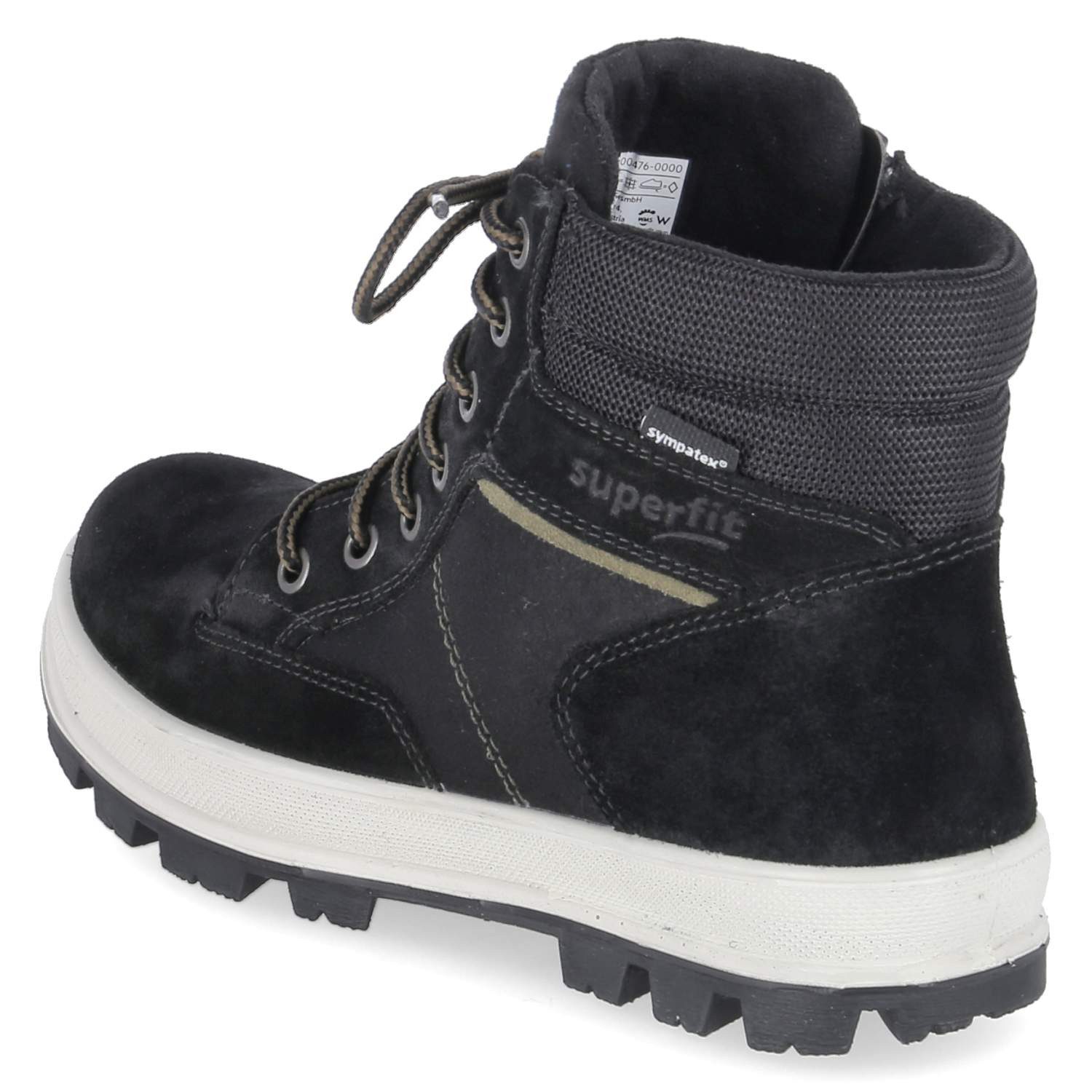 Superfit Superfit 1-800476-0000 Jungen Leder & Textil black Winterstiefel