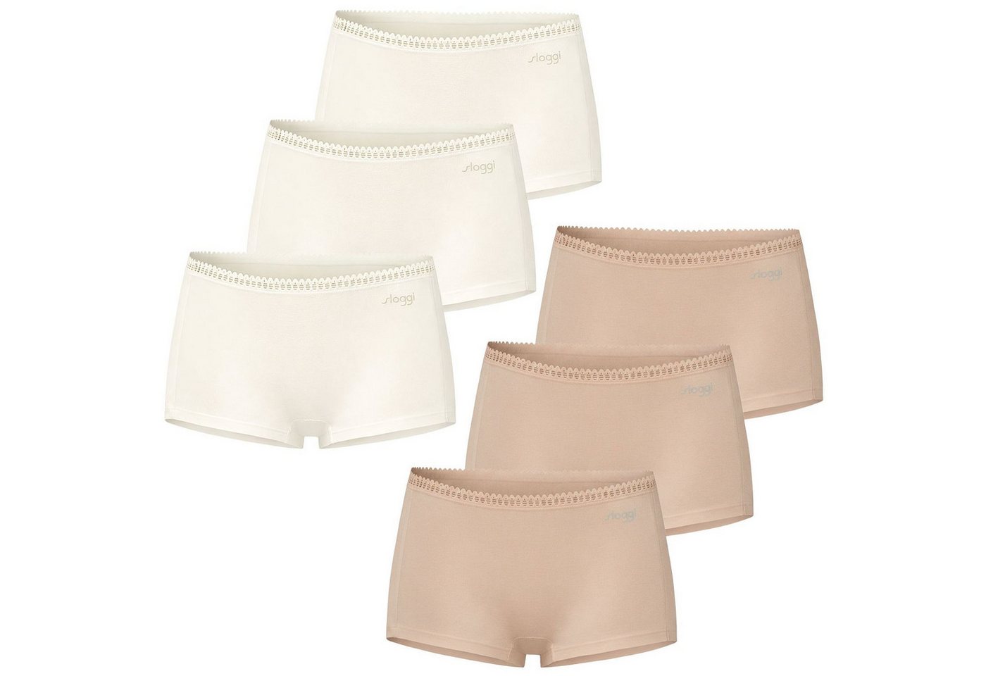 sloggi Slip Go Crush mit Spitzendetails im 6er SPARPACK