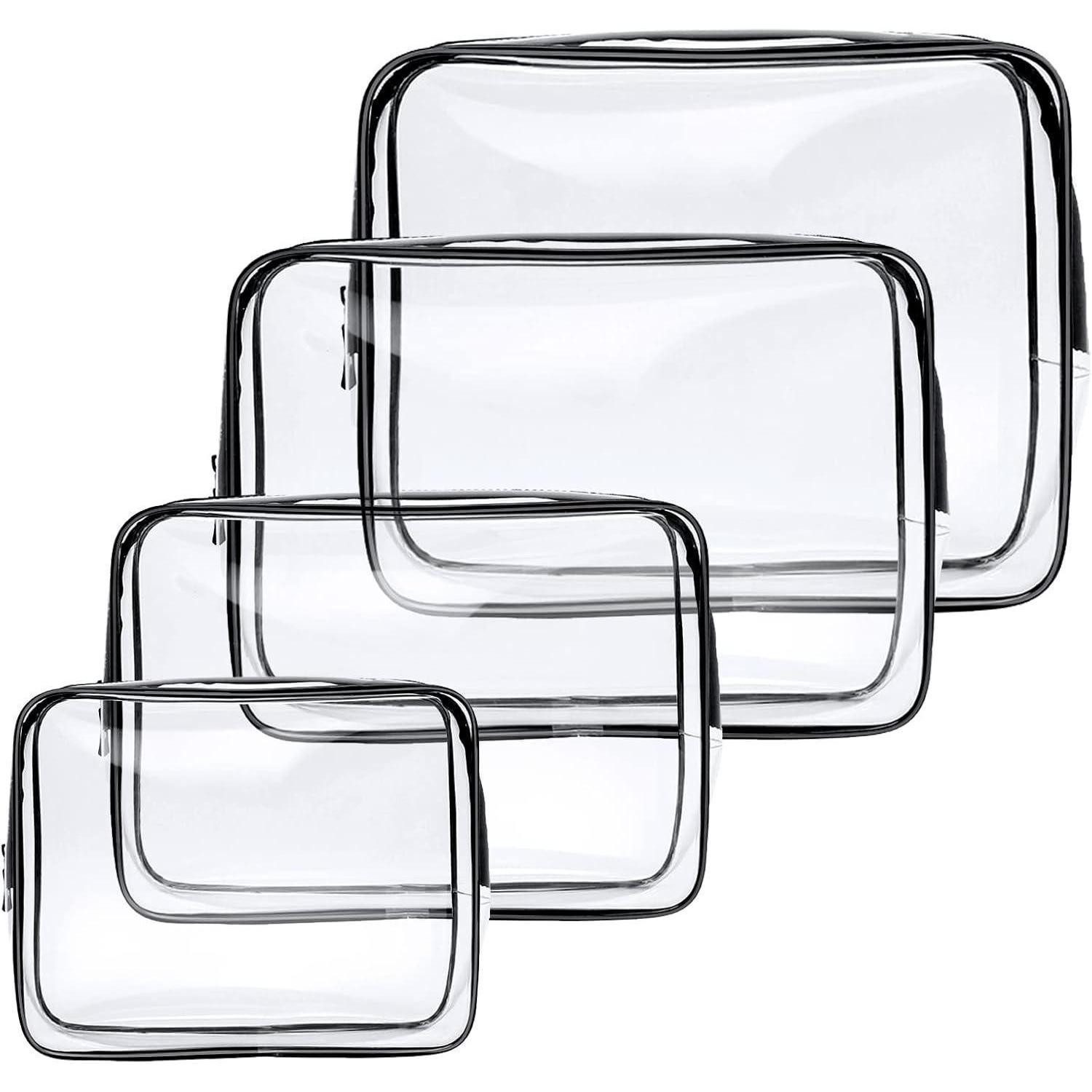 Kosmetiktasche Kulturtasche Transparent 4 Stück Kosmetiktasche PVC Reise-Waschtaschen
