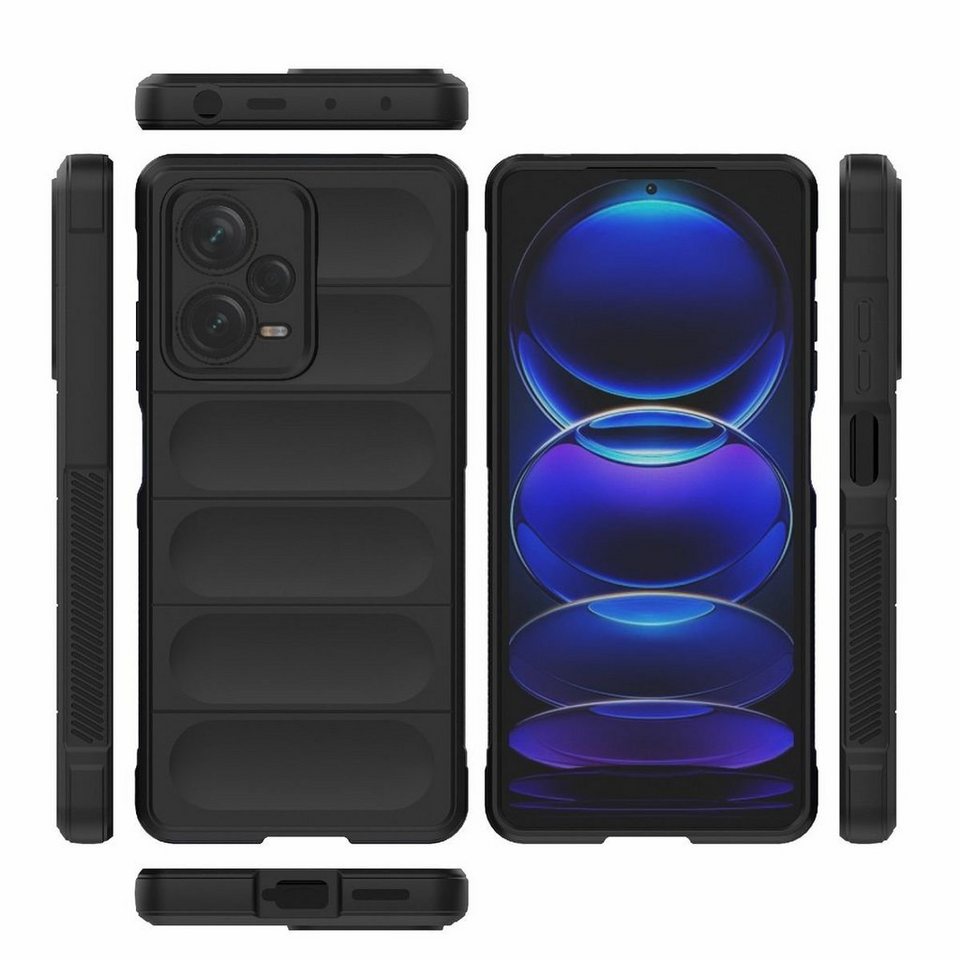 Wigento Handyhülle Für Xiaomi Redmi Note 12 Pro Plus 5G TPU / PC Design Magic Shield + Flanell Wigento Handyhülle Für Xiaomi Redmi Note 12 Pro Plus 5G TPU / PC Design Magic Shield + Flanell