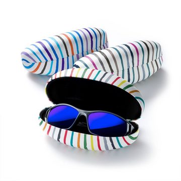 FEFI Brillenetui auch für große Sonnenbrillen - In außergewöhnlicher Form (Hardcase), inklusive Mikrofasertuch