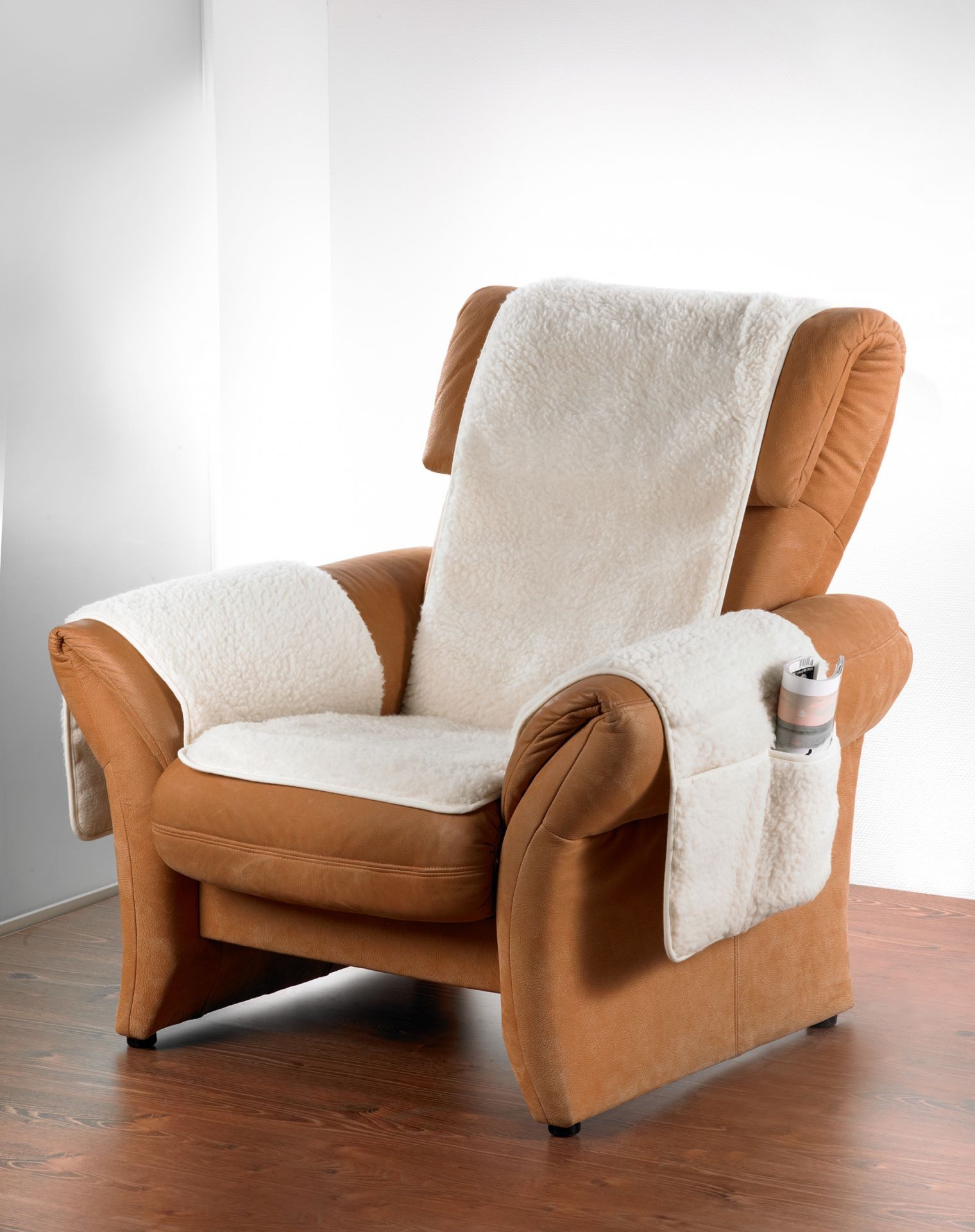 K. & N. Schurwolle Sesselschoner Sesselschoner mit Armlehne und Seitentasch günstig online kaufen