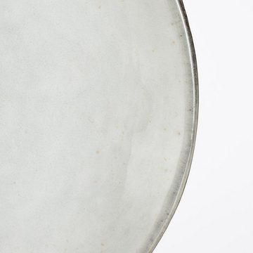 Mica Decorations Servierplatte Mica Platte Tabo grau, 35,5 x 21,5 x 4,5 cm, Keramik
