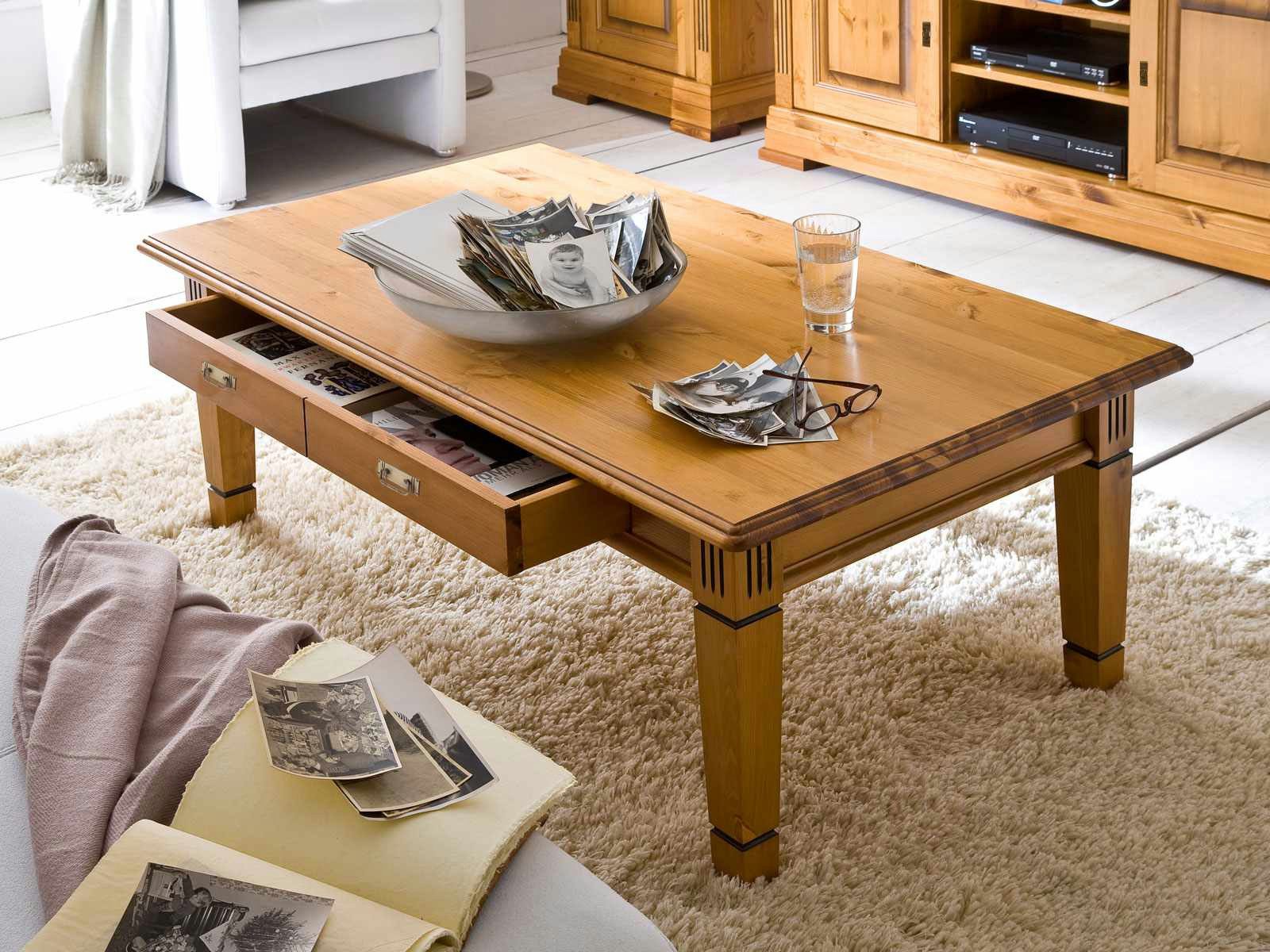 Casamia Couchtisch Couchtisch Wohnzimmer Tisch Florenz 130 x 75 cm Pinie Nordica massiv s