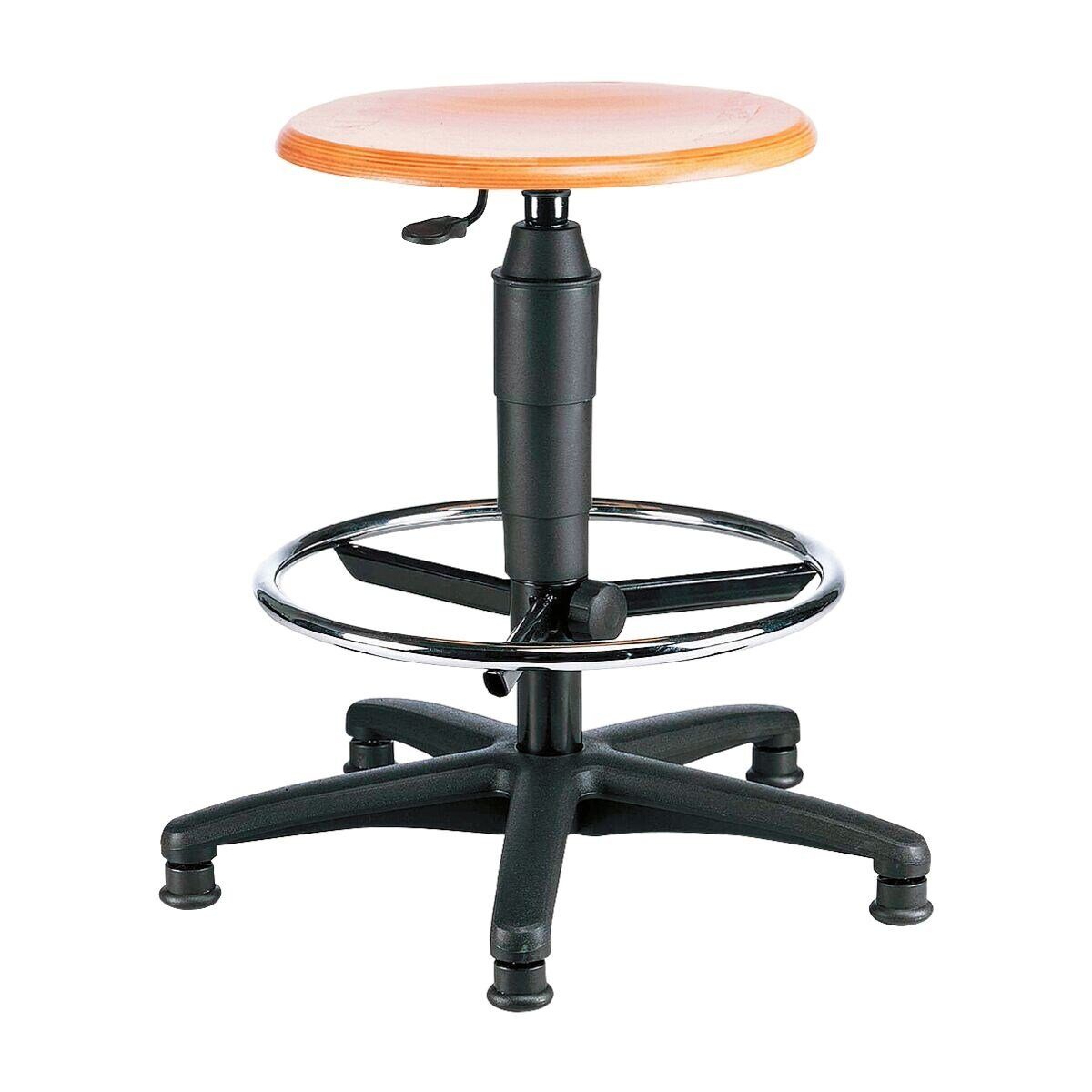 TOPSTAR Drehhocker Tec 60 Holz Counter, inkl. verchromtem Fußring