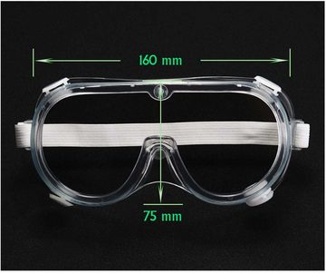 OUBO Arbeitsschutzbrille Schutzbrille - Arbeitsschutzbrille Antibeschlag Antispeichel Augenschutzbrille Vollsichtbrille Schutzbrille für Brillenträger Transparent