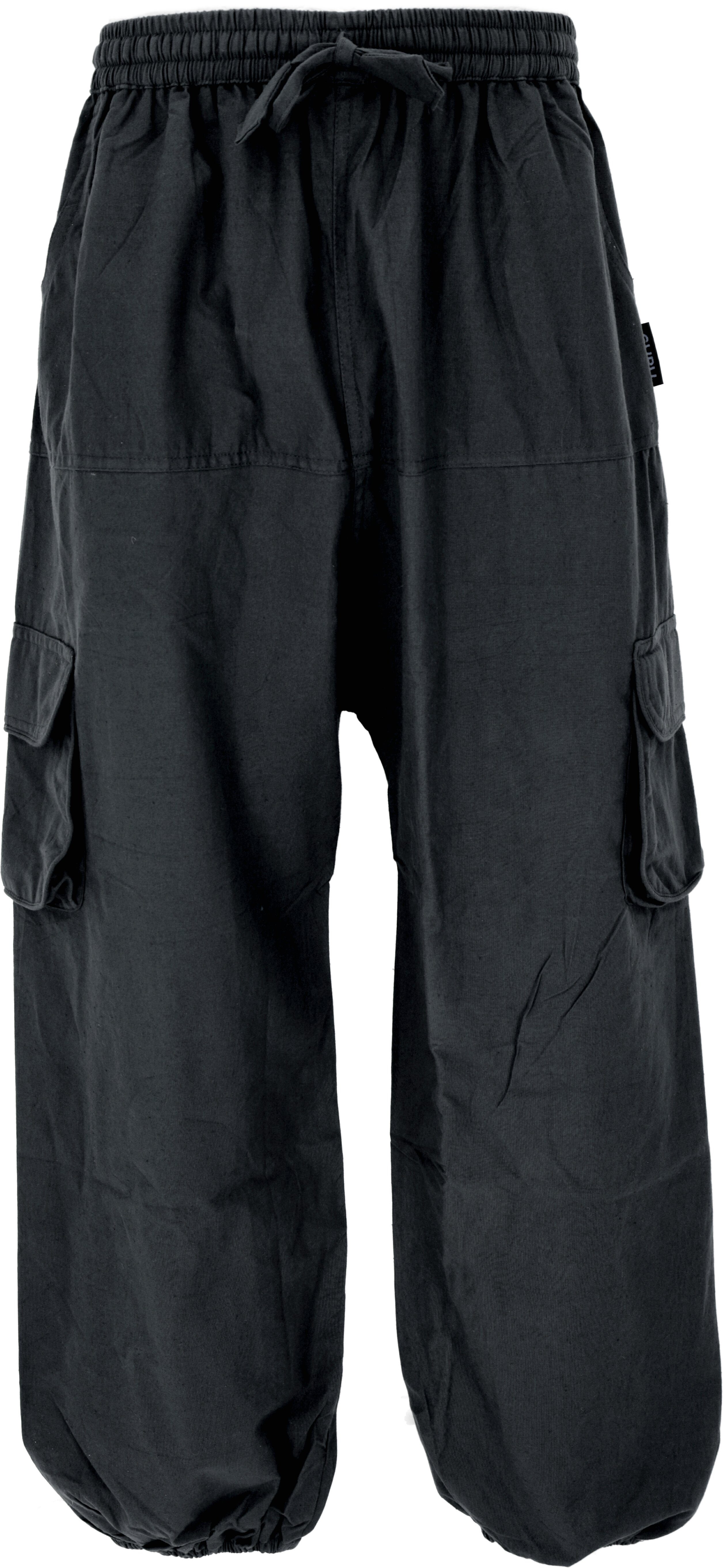 schwarz Relaxhose Hose, alternative Bekleidung, bequeme Style Guru-Shop Goahose, Herren Freizeithose.. Yoga Ethno