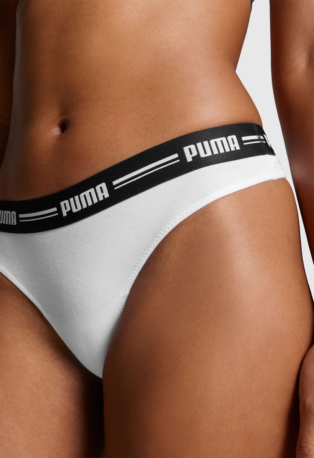 PUMA BODYWEAR String Soft Cotton Modal (6-St., Set) Webgummibund, Logo, 6er Pack