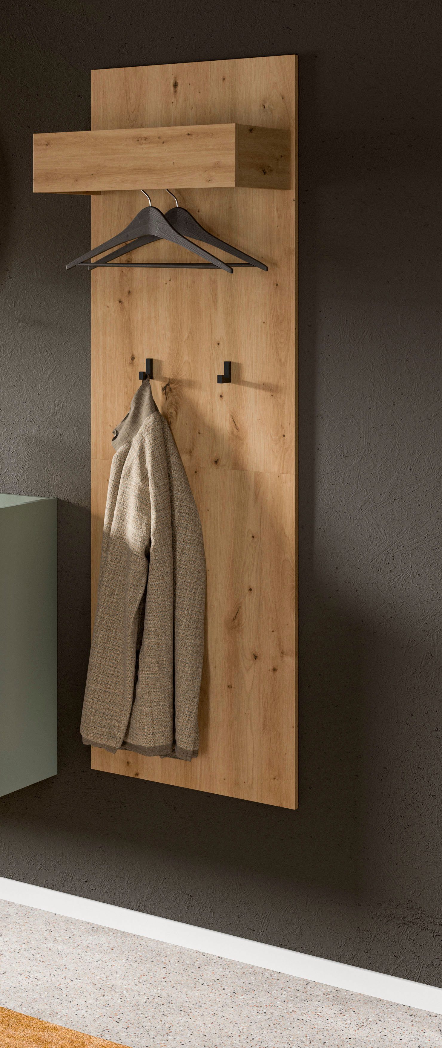 INOSIGN Garderobenpaneel EVRID, Höhe 160 cm, inkl. 2 Metall-Haken, Kleiders günstig online kaufen