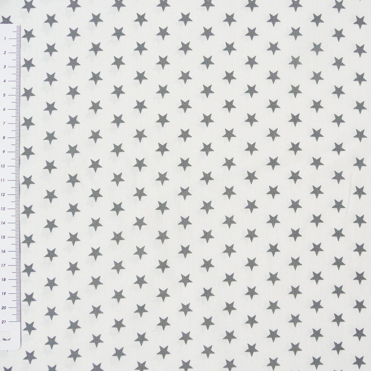 SCHÖNER LEBEN. Stoff Baumwollstoff Sterne ca. 1x1cm weiß grau