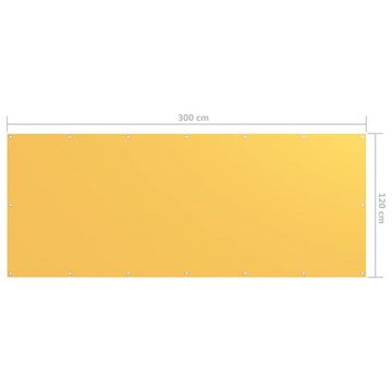 furnicato Sonnenschirm Balkon-Sichtschutz Gelb 120x300 cm Oxford-Gewebe