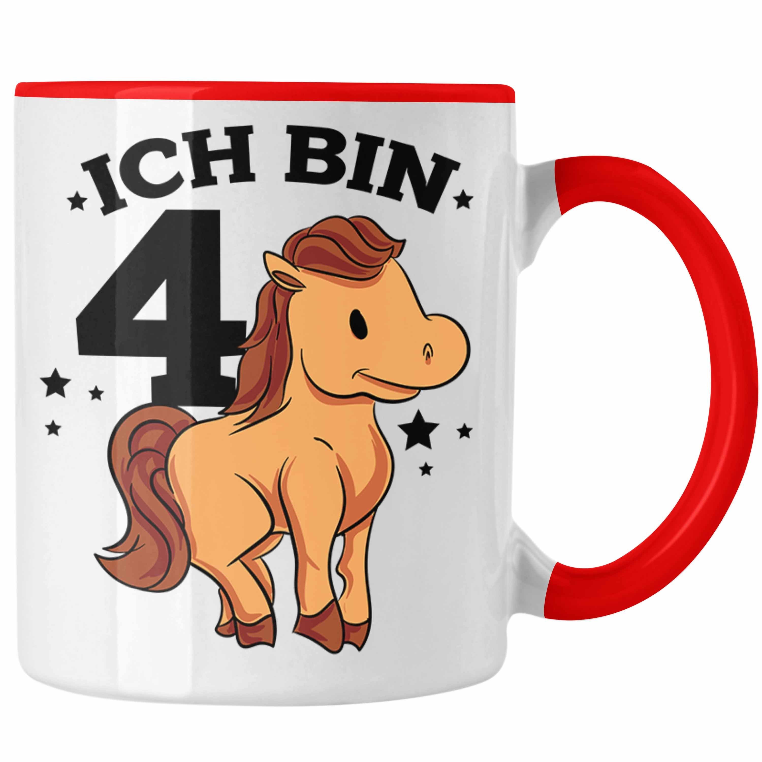 4. Reiter Tasse Geburtstag Trendation Pferdefans Tasse Lustige Rot für Pferde-Motiv Mädchen