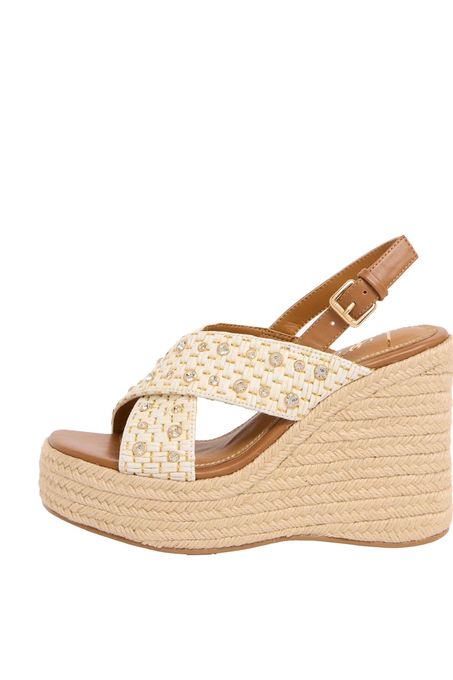 LIPSY Lipsy hochhackige Keilabsatzschuhe mit X-Riemen High-Heel-Sandalette