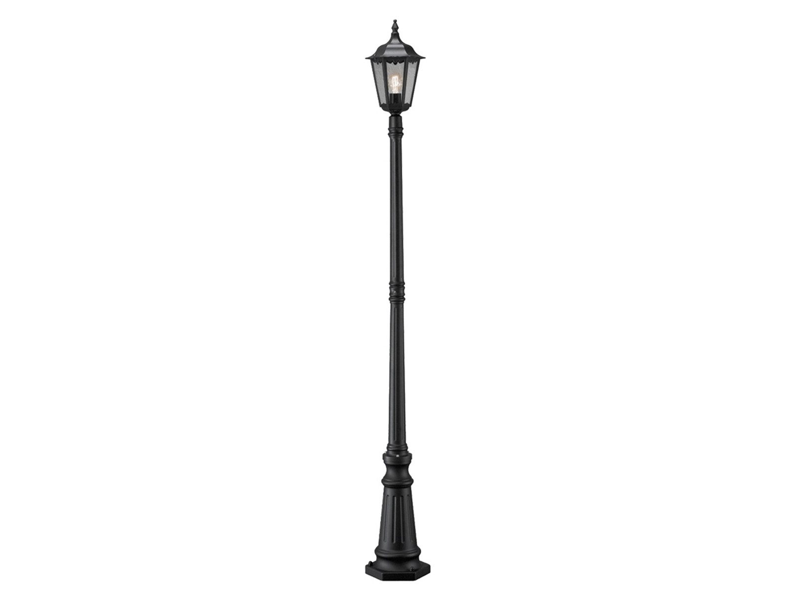 KONSTSMIDE LED Gartenleuchte Höhe 210cm, inkl. E27 Leuchtmittel, LED wechselbar, Warmweiß, große Straßenlaterne, Mastleuchte zur Garten Wegbeleuchtung
